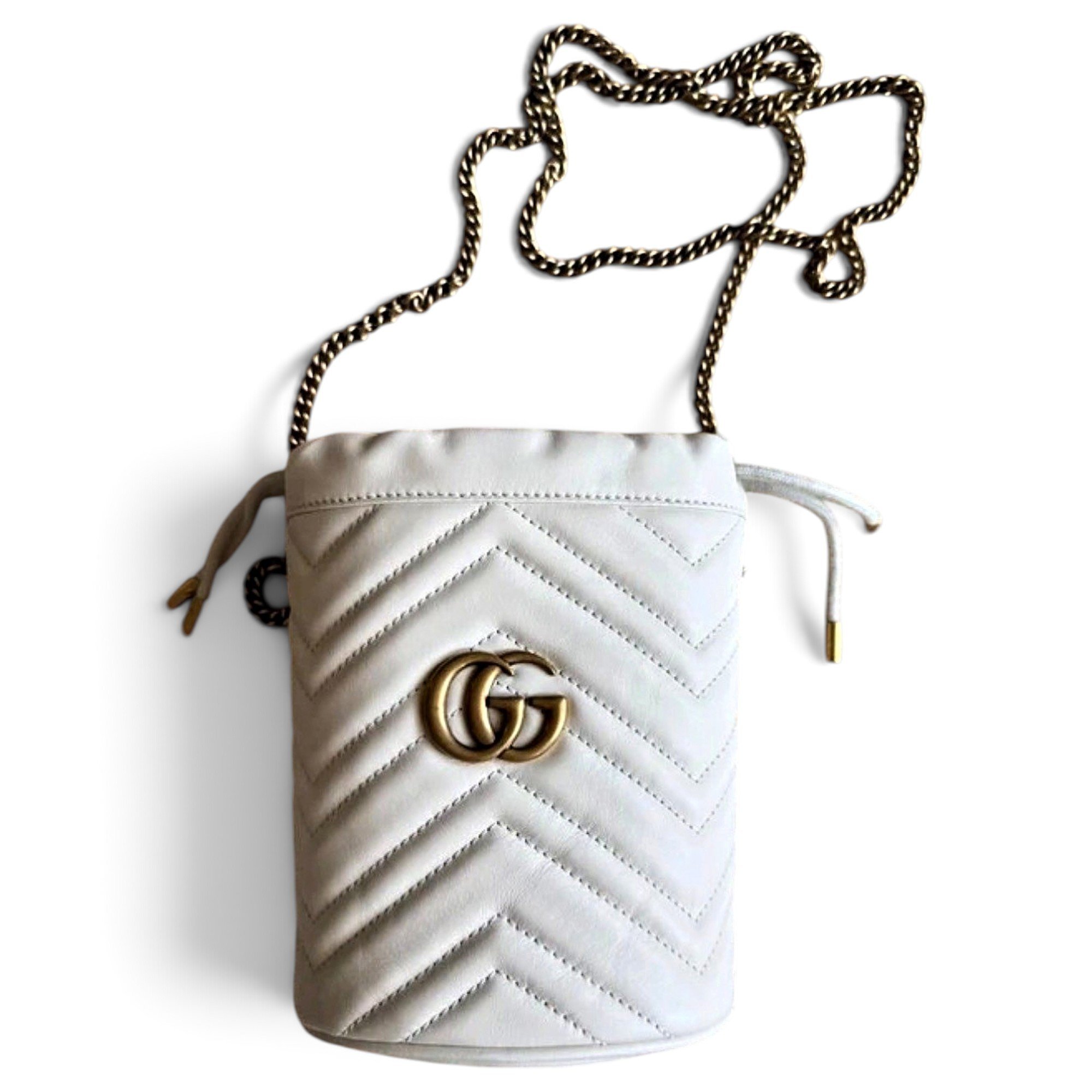 GG Marmont Chain Bucket leather crossbody bag