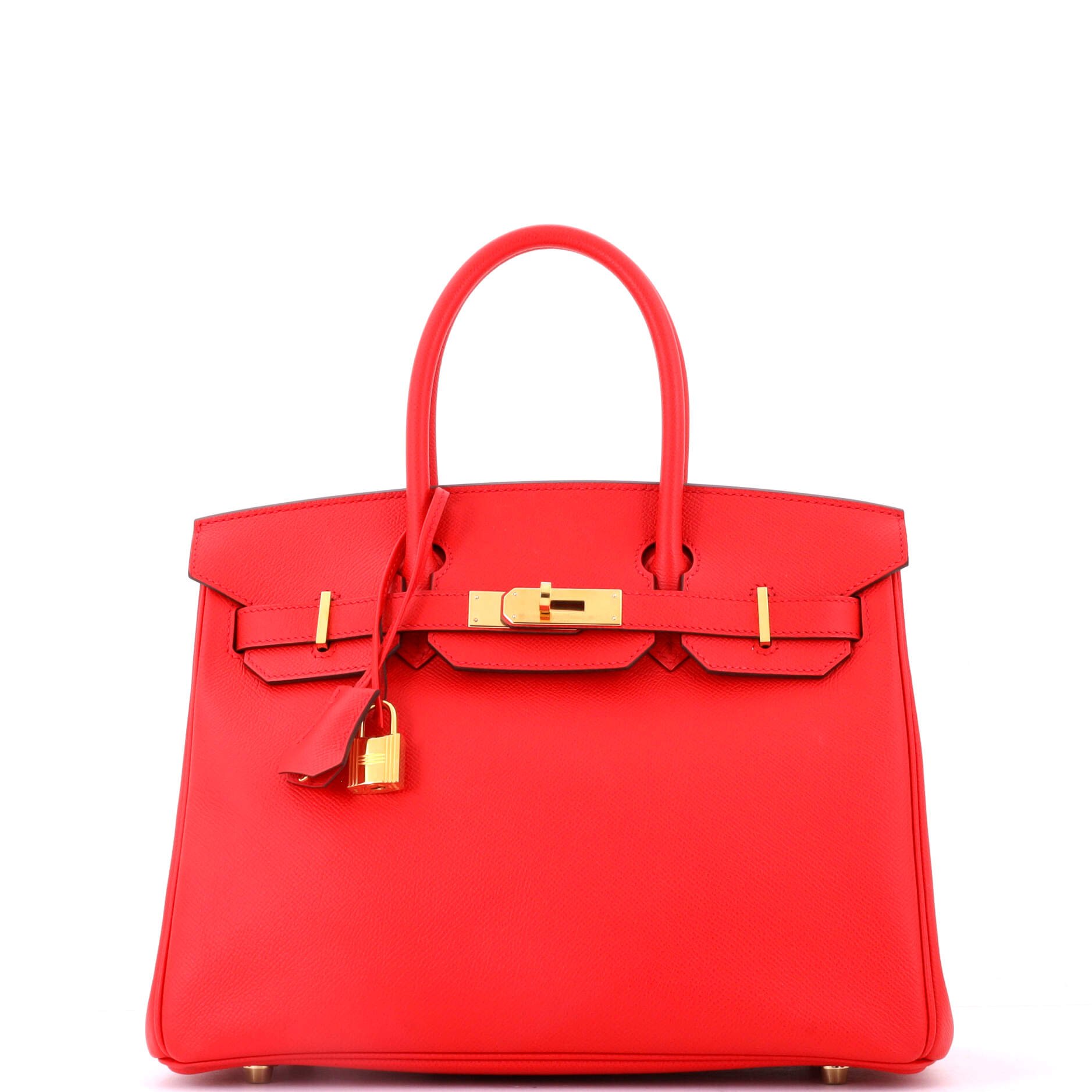 Hermes Birkin Handbag Bougainvillier Epsom with Gold Hardware 30