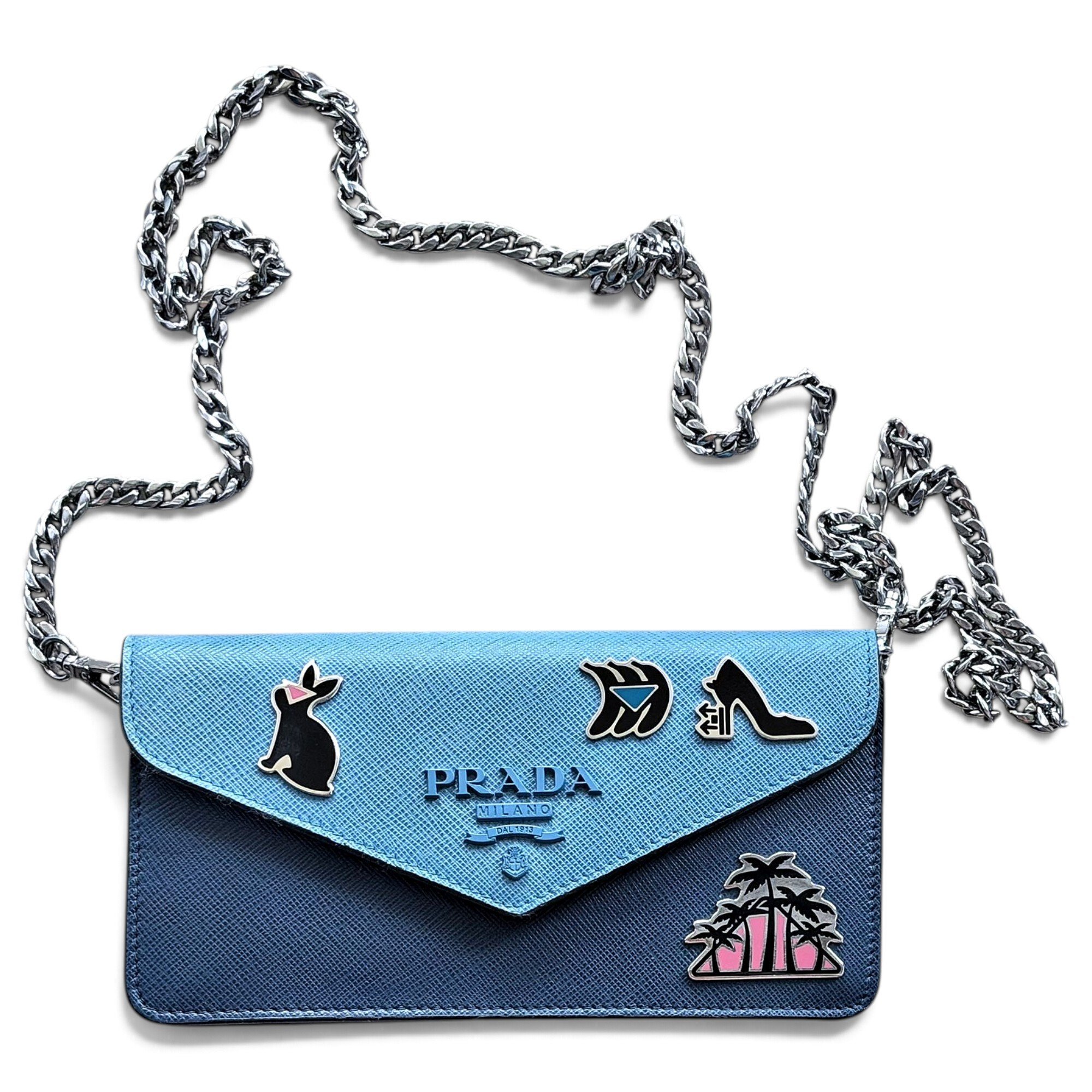 Leather clutch bag