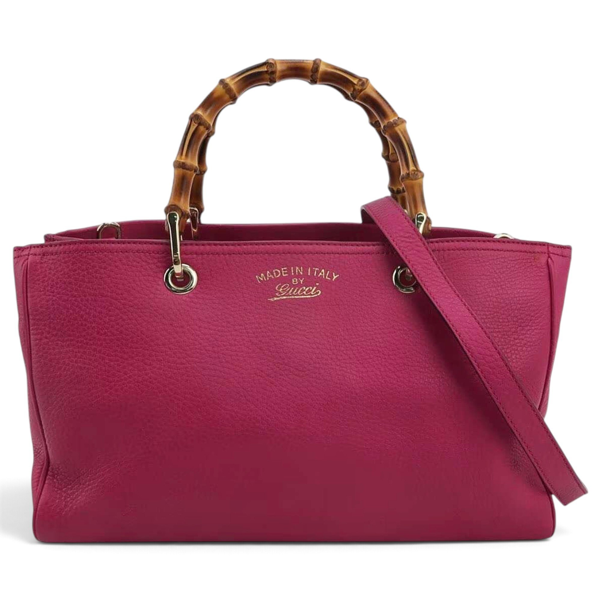 Bamboo leather handbag