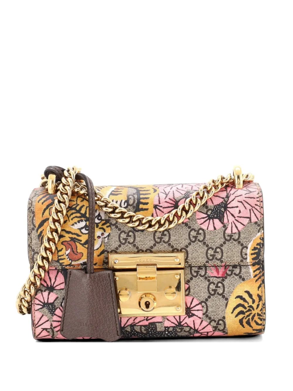 Padlock Bengal Print GG Coated Canvas Small shoulder bag