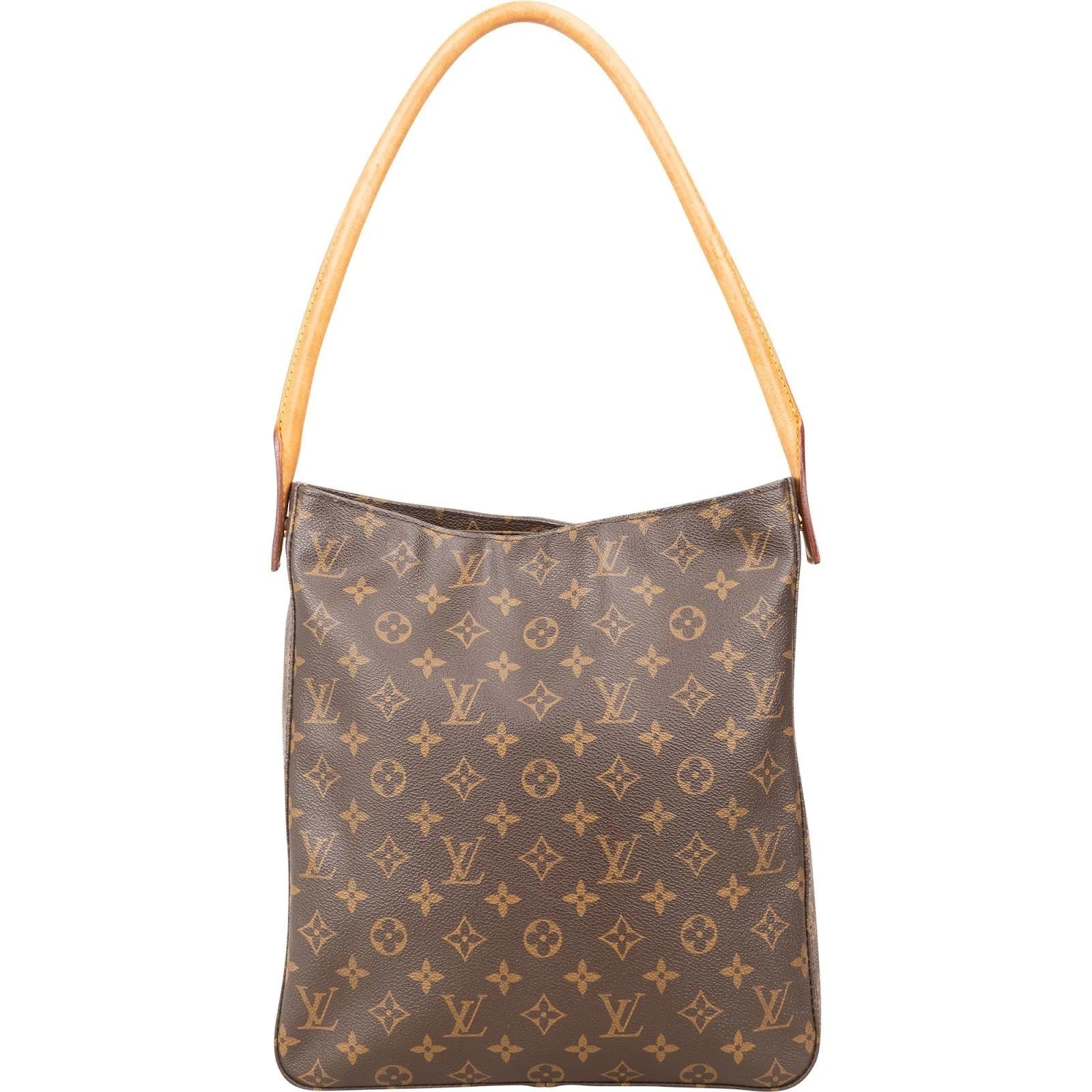 Looping leather handbag
