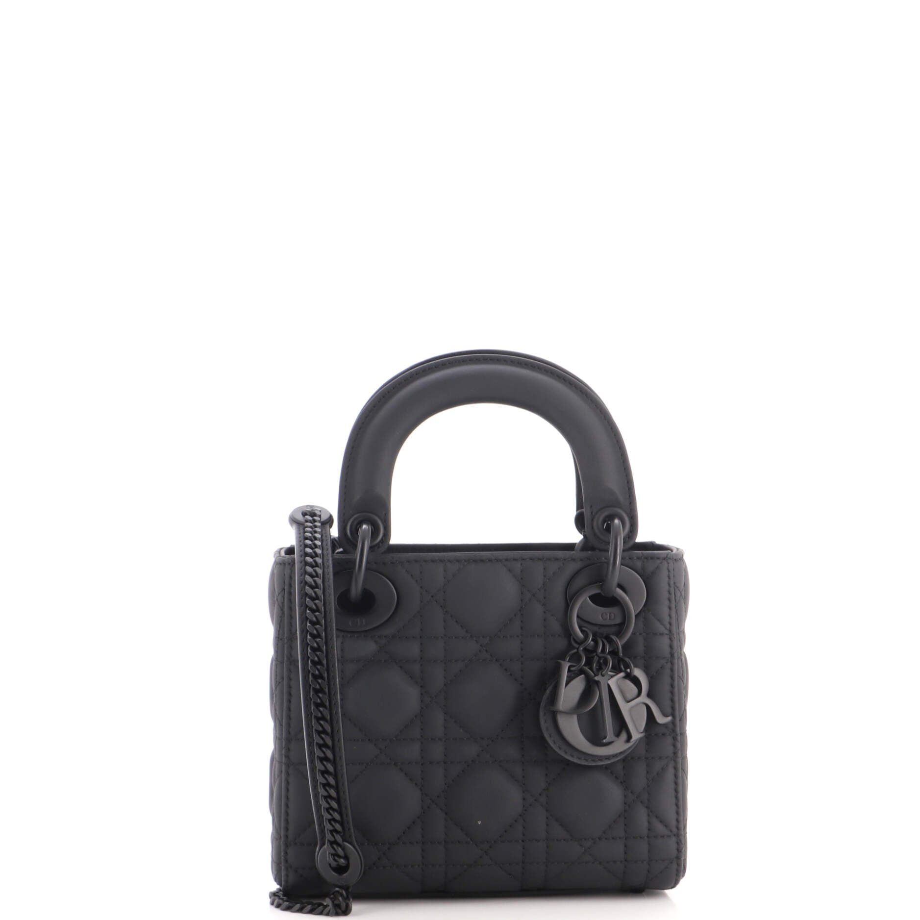 Ultra Matte Lady Dior Chain Bag Cannage Quilt Calfskin Mini