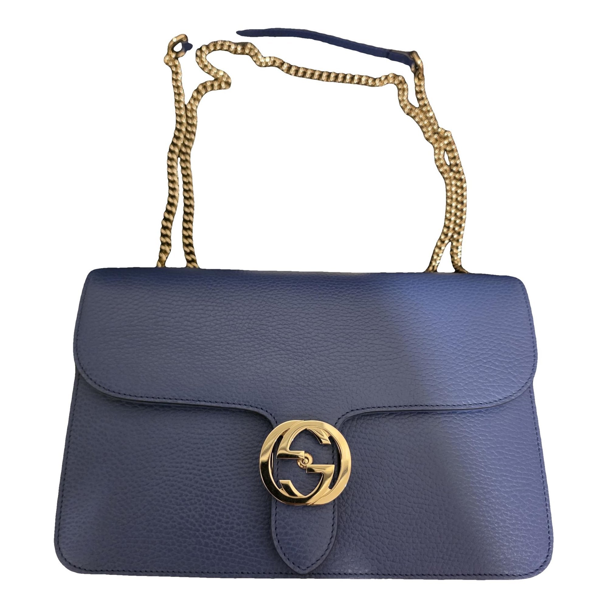 Interlocking leather handbag