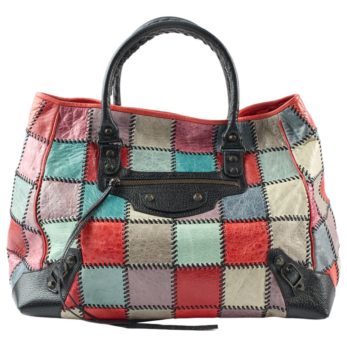 City leather handbag
