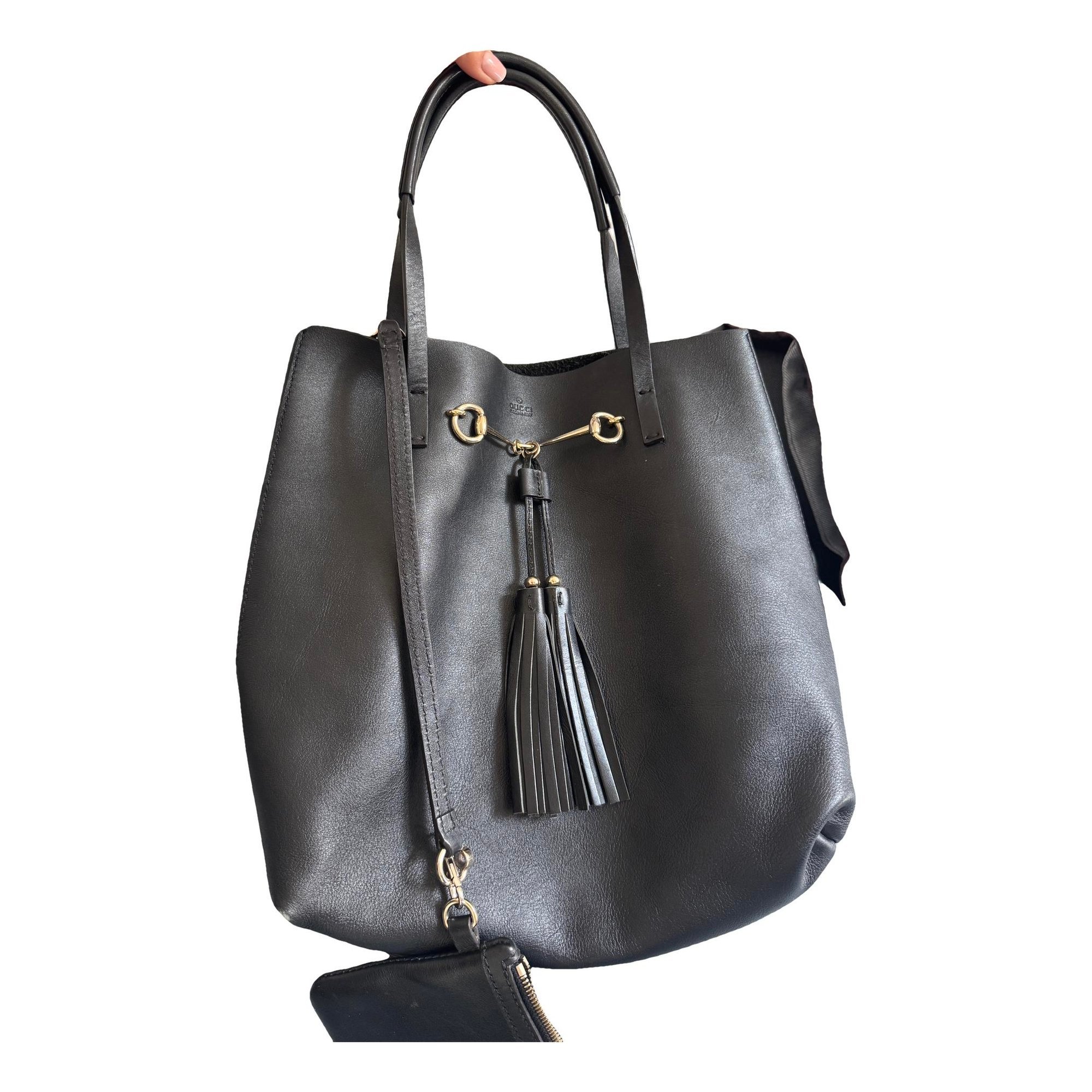 Leather clutch bag