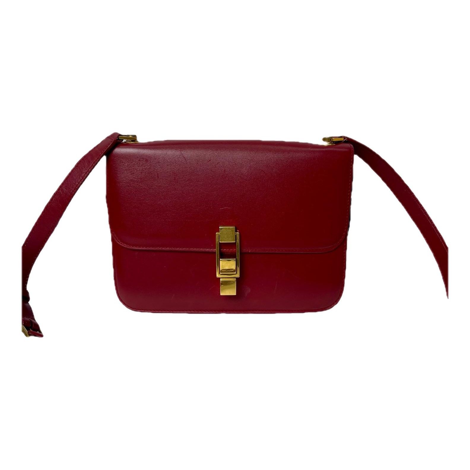 Carré leather handbag