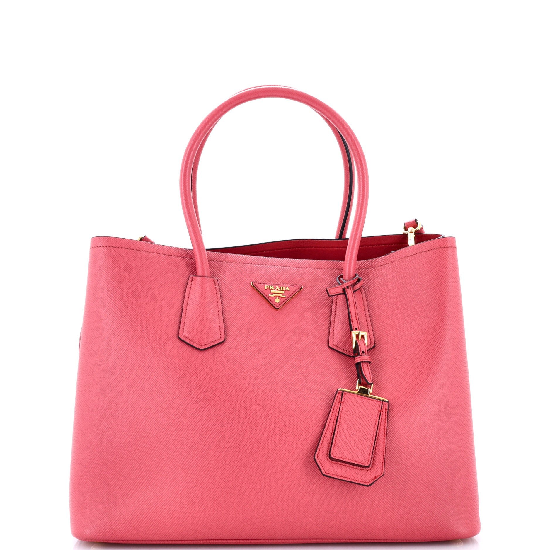 Cuir Double Tote Saffiano Leather Medium