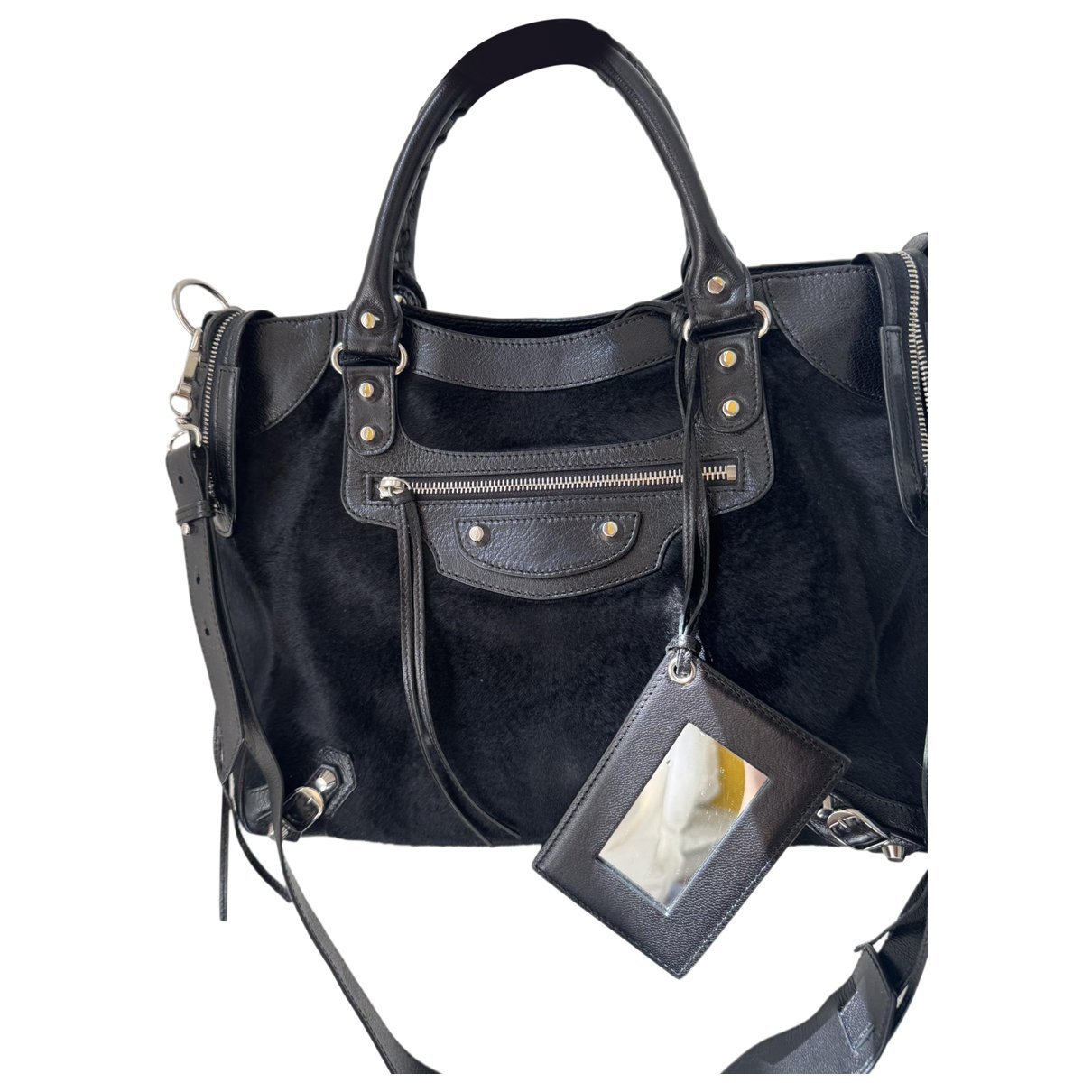 City leather handbag