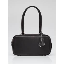 Hermes Black Evergrain Leather Faubourg Express PM Bag
