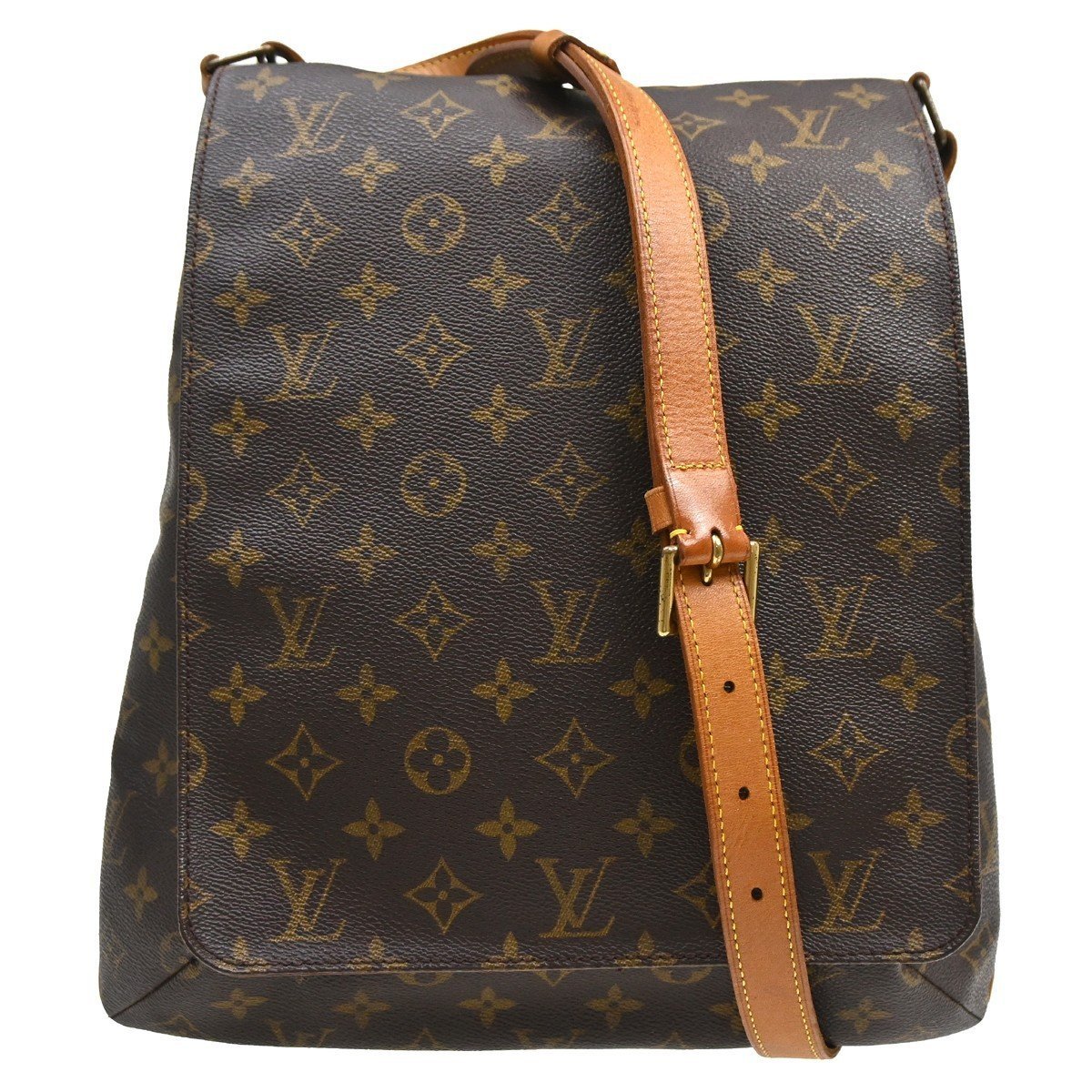 Musette cloth handbag