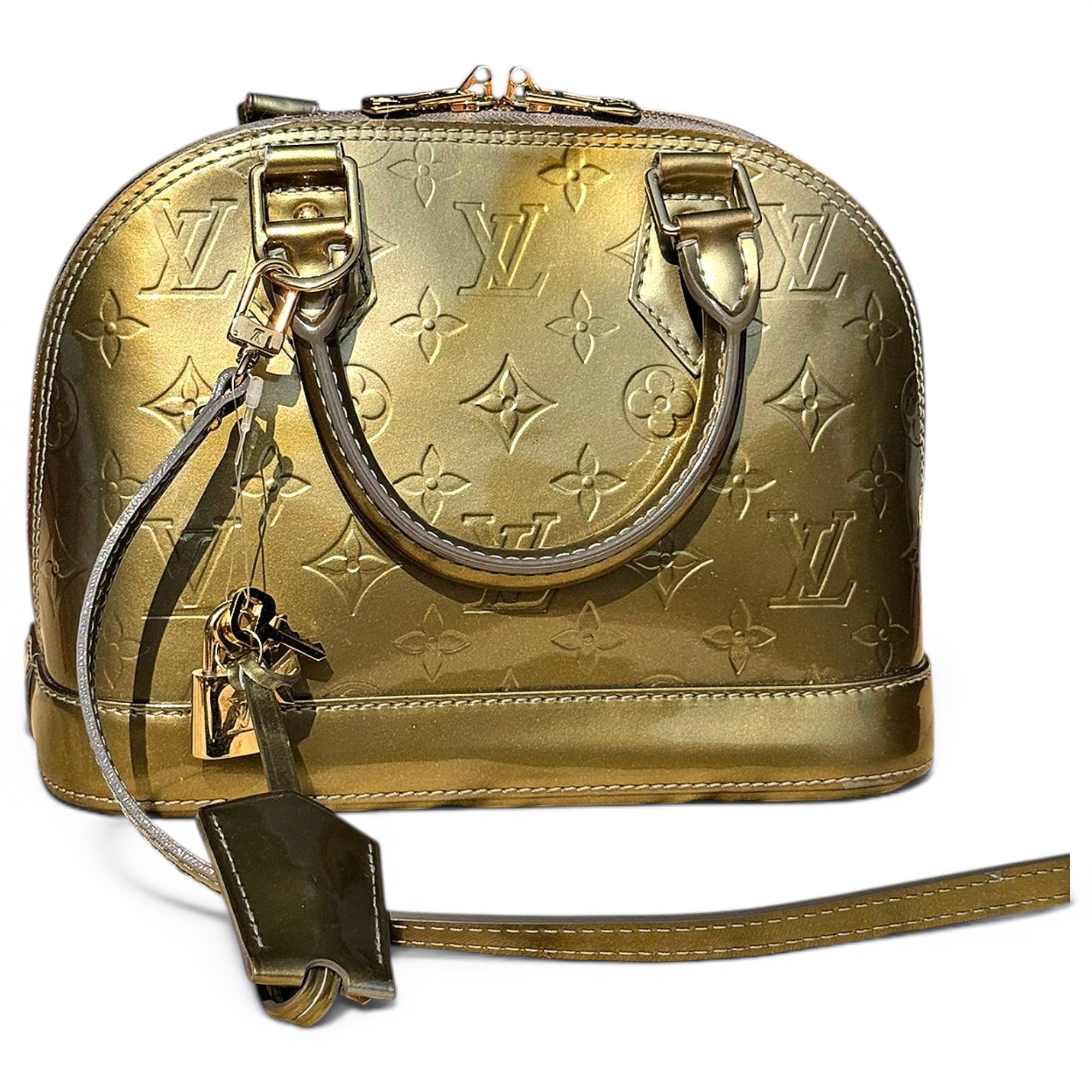 Alma BB patent leather handbag