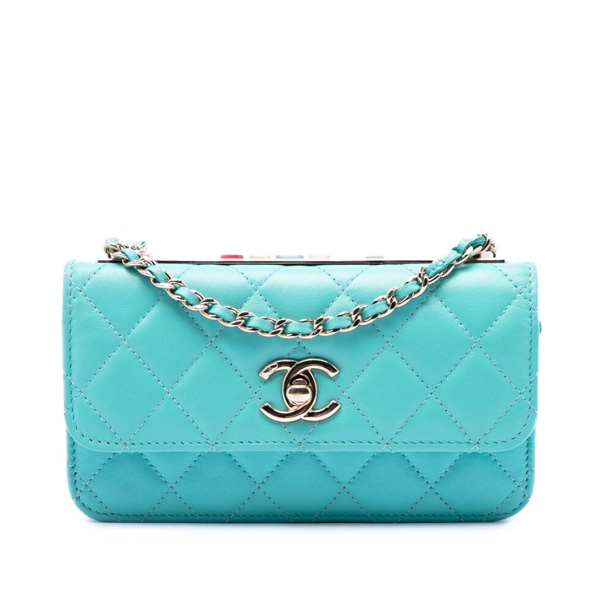 Trendy CC leather crossbody bag