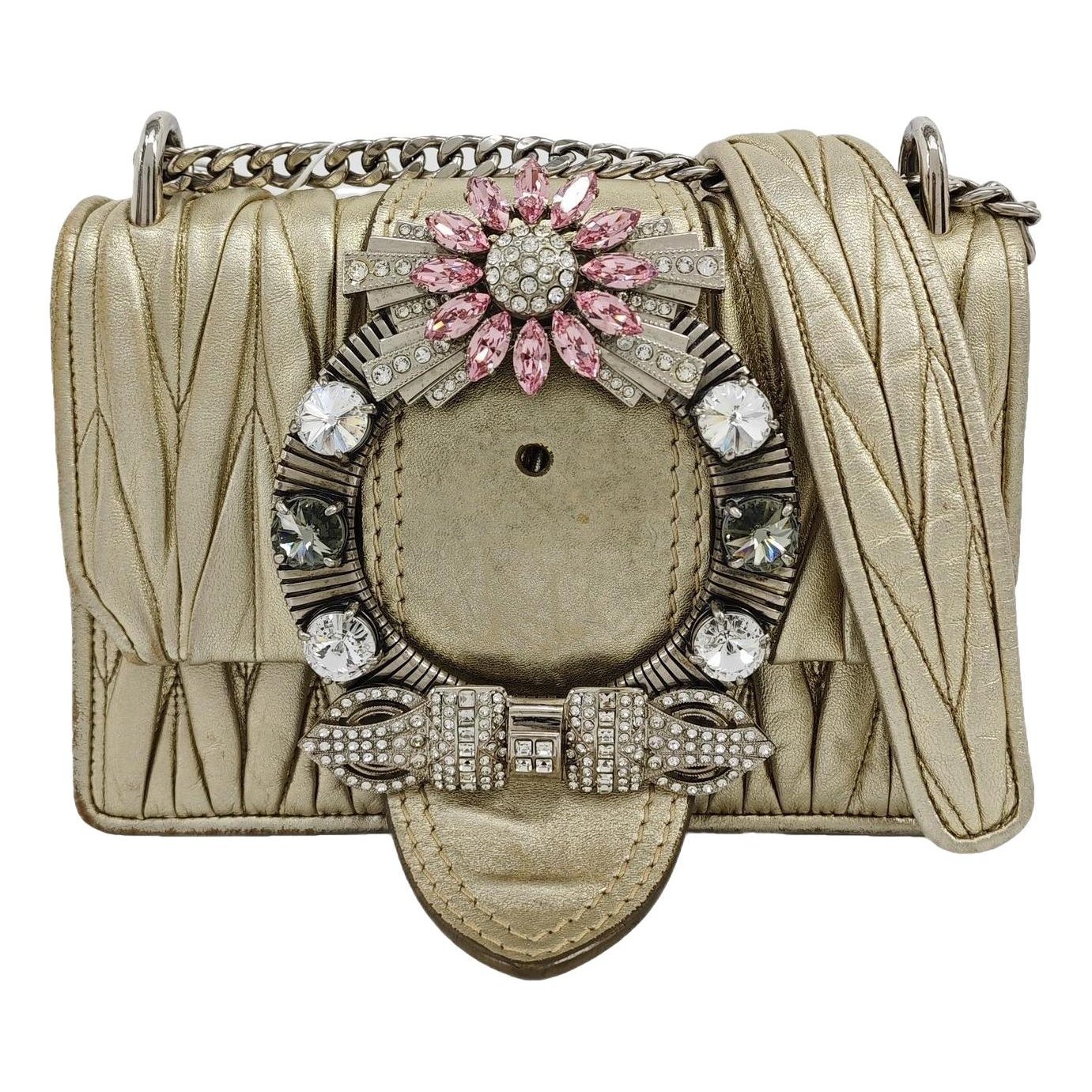 Miu Lady leather handbag