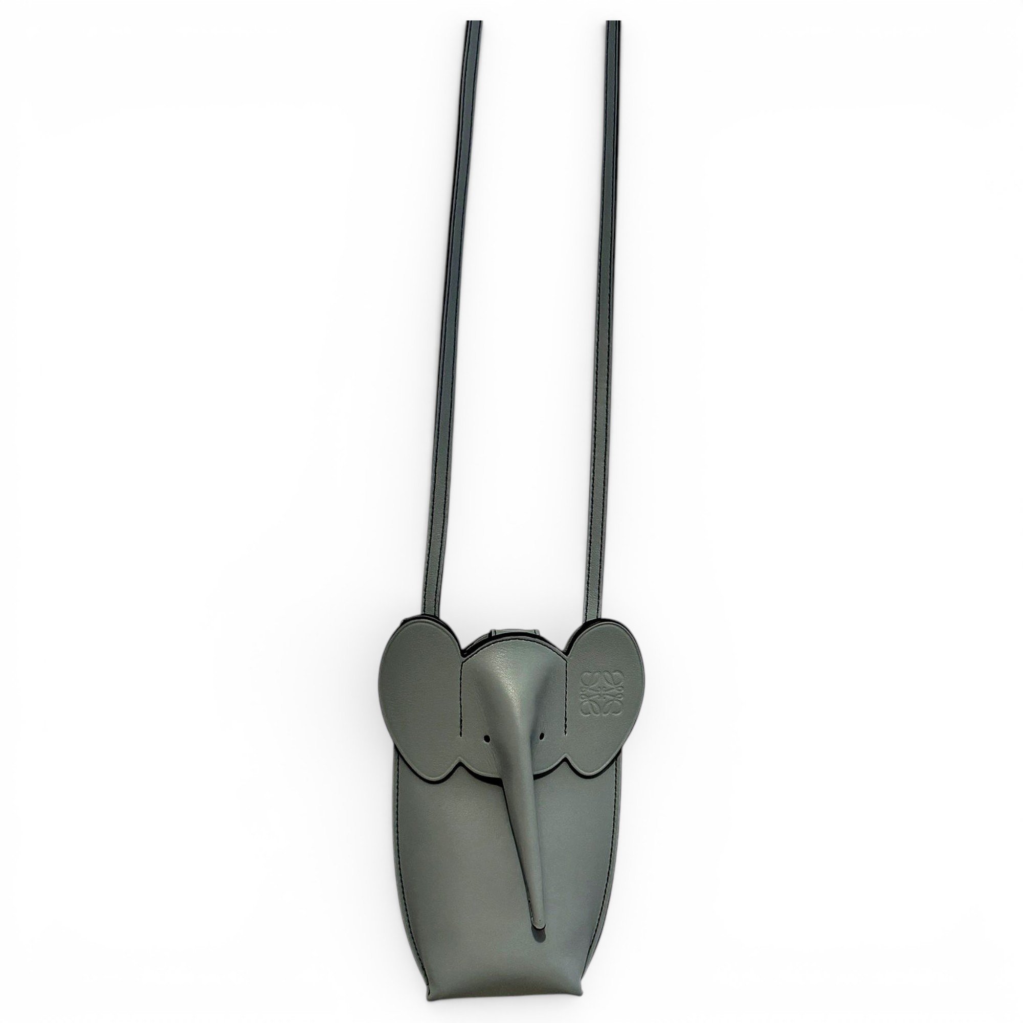 Animals leather clutch bag