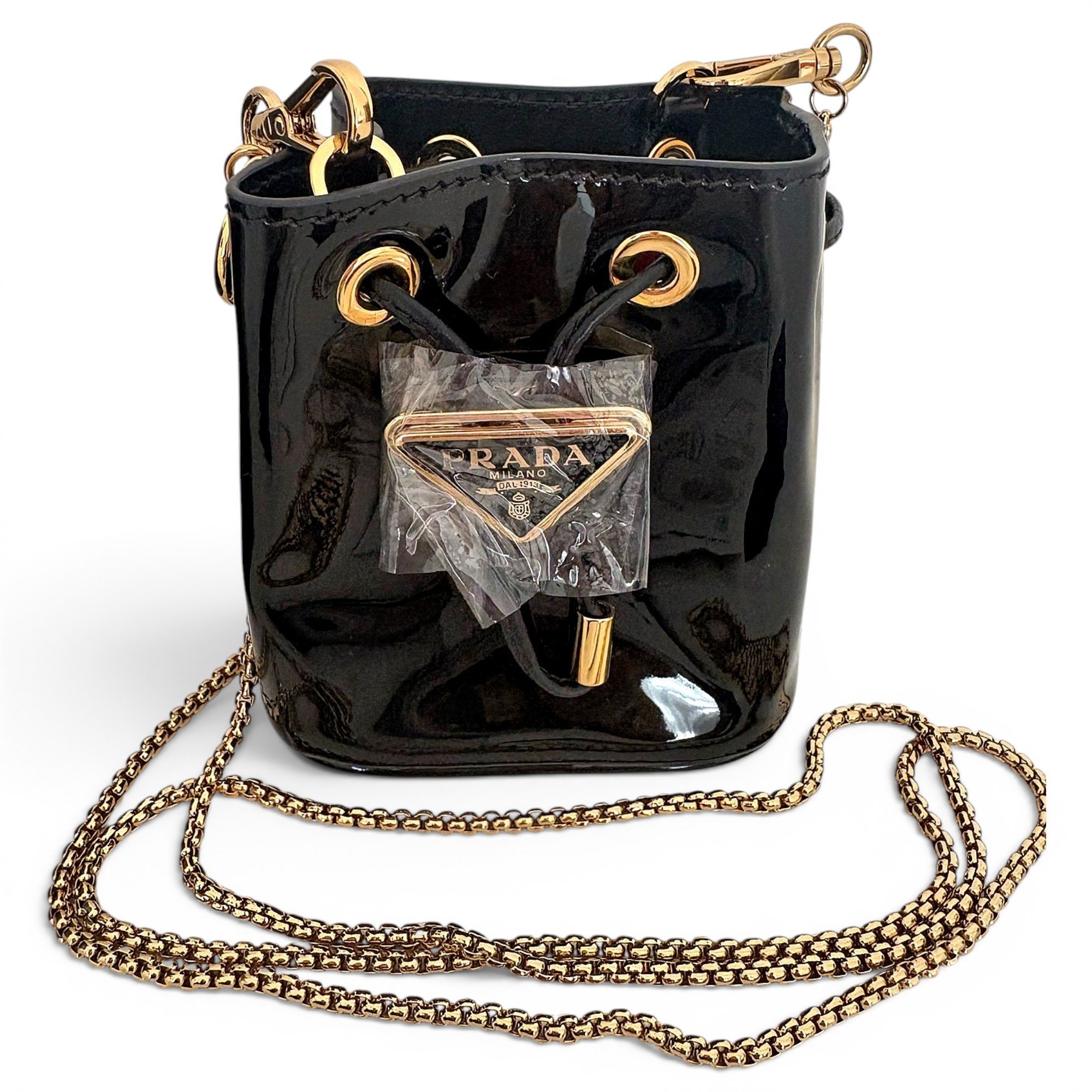 Panier patent leather mini bag