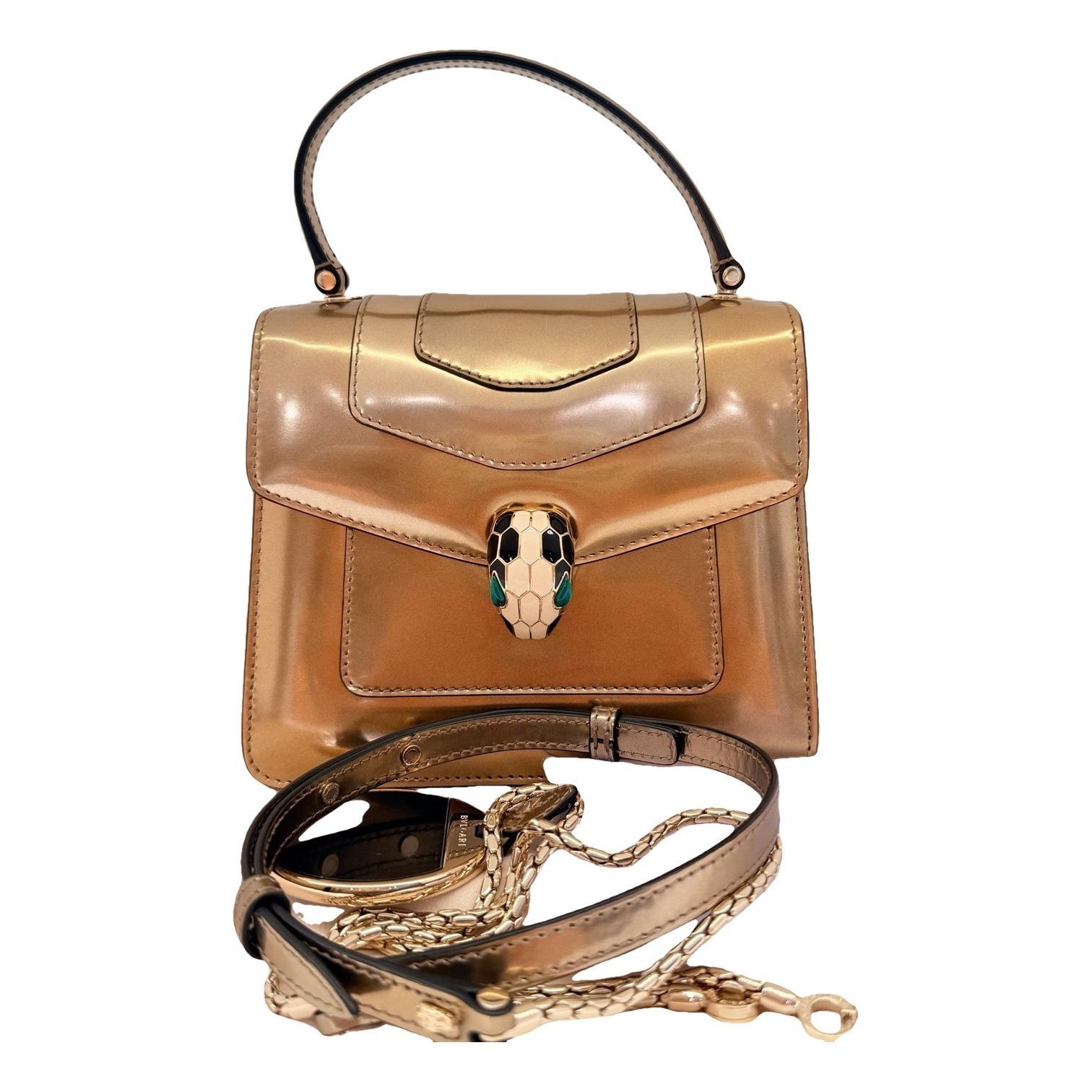 Serpenti leather handbag