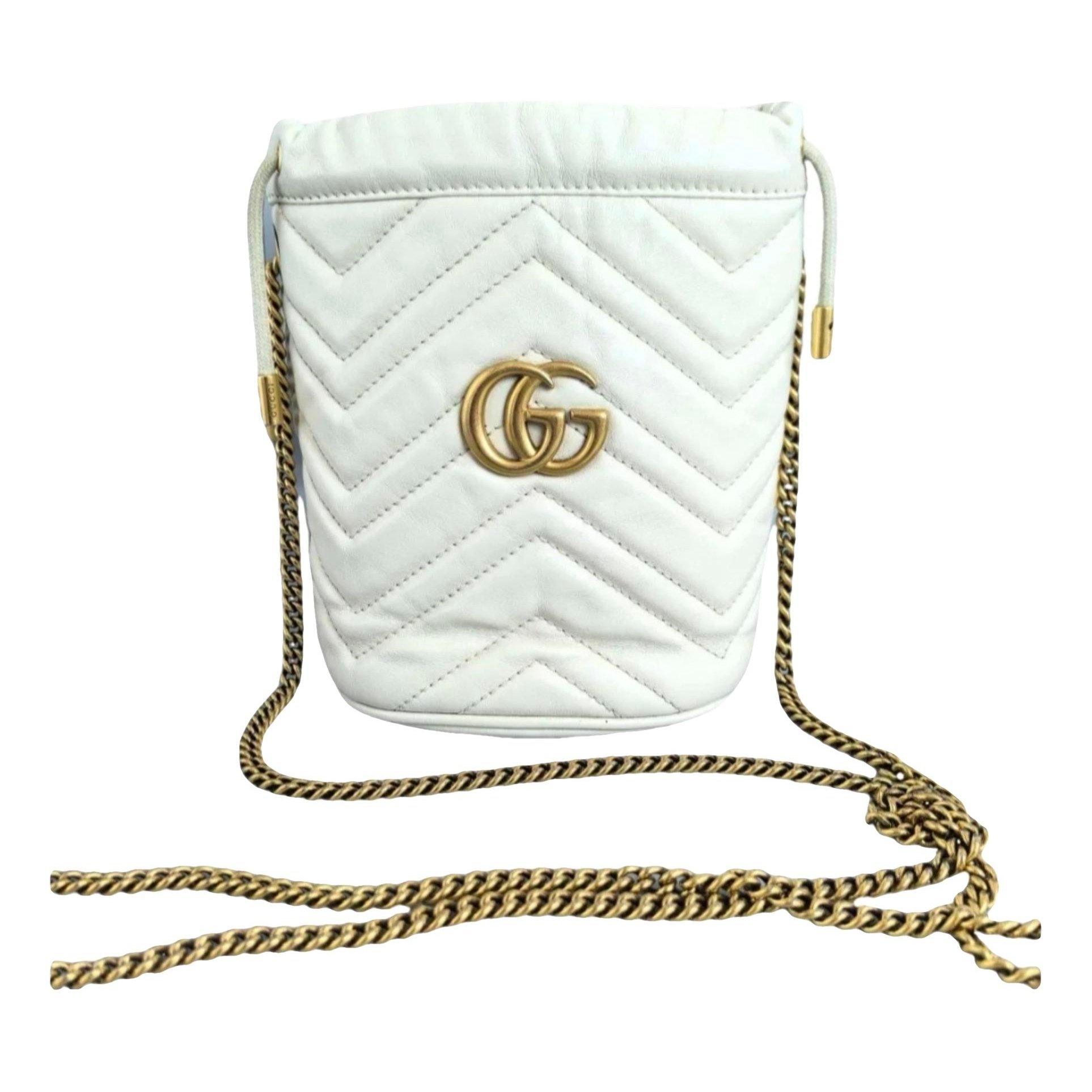 GG Marmont Chain Bucket leather crossbody bag