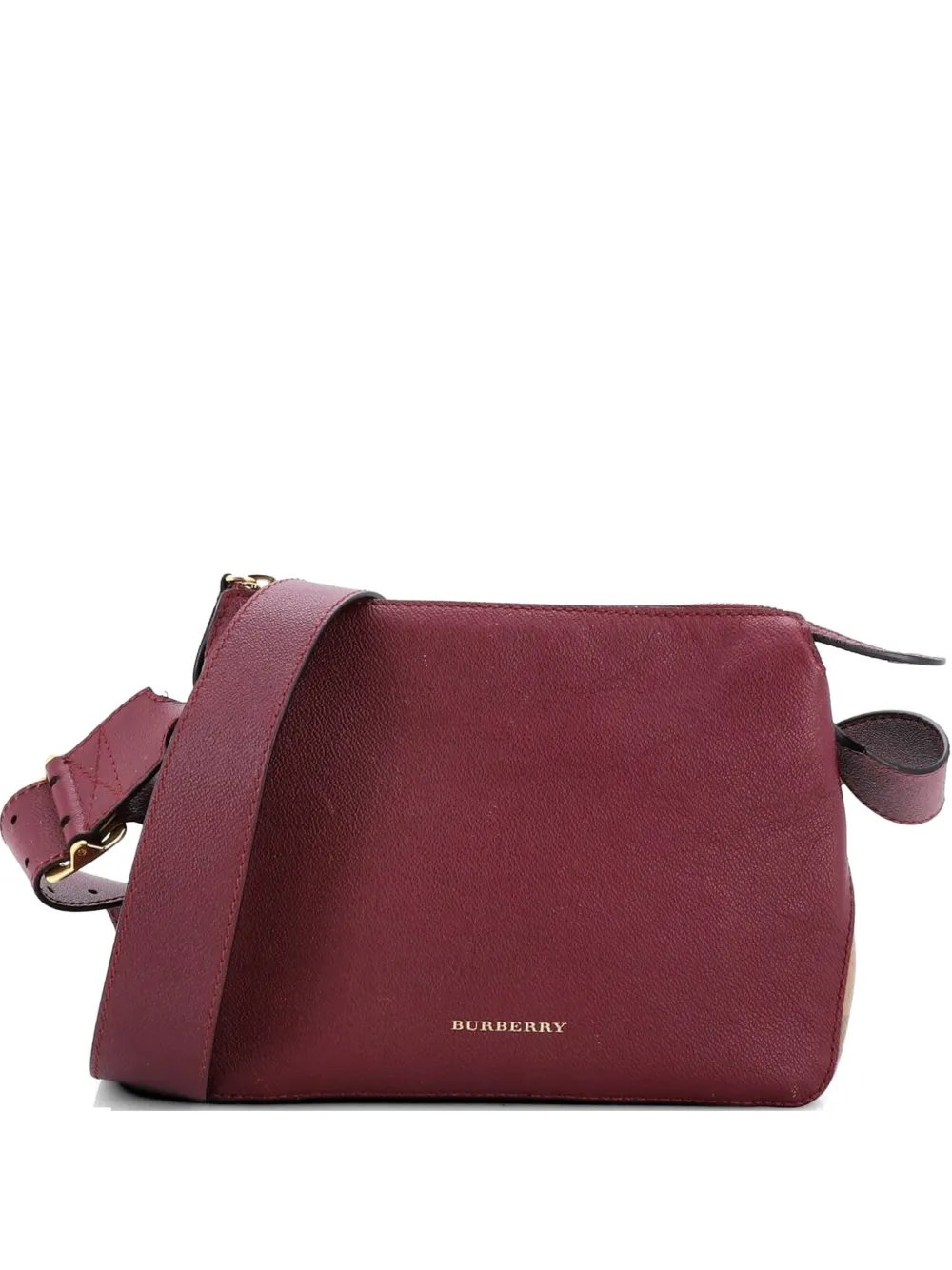 Helmsley Leather with House Check Canvas Small crossbody bag