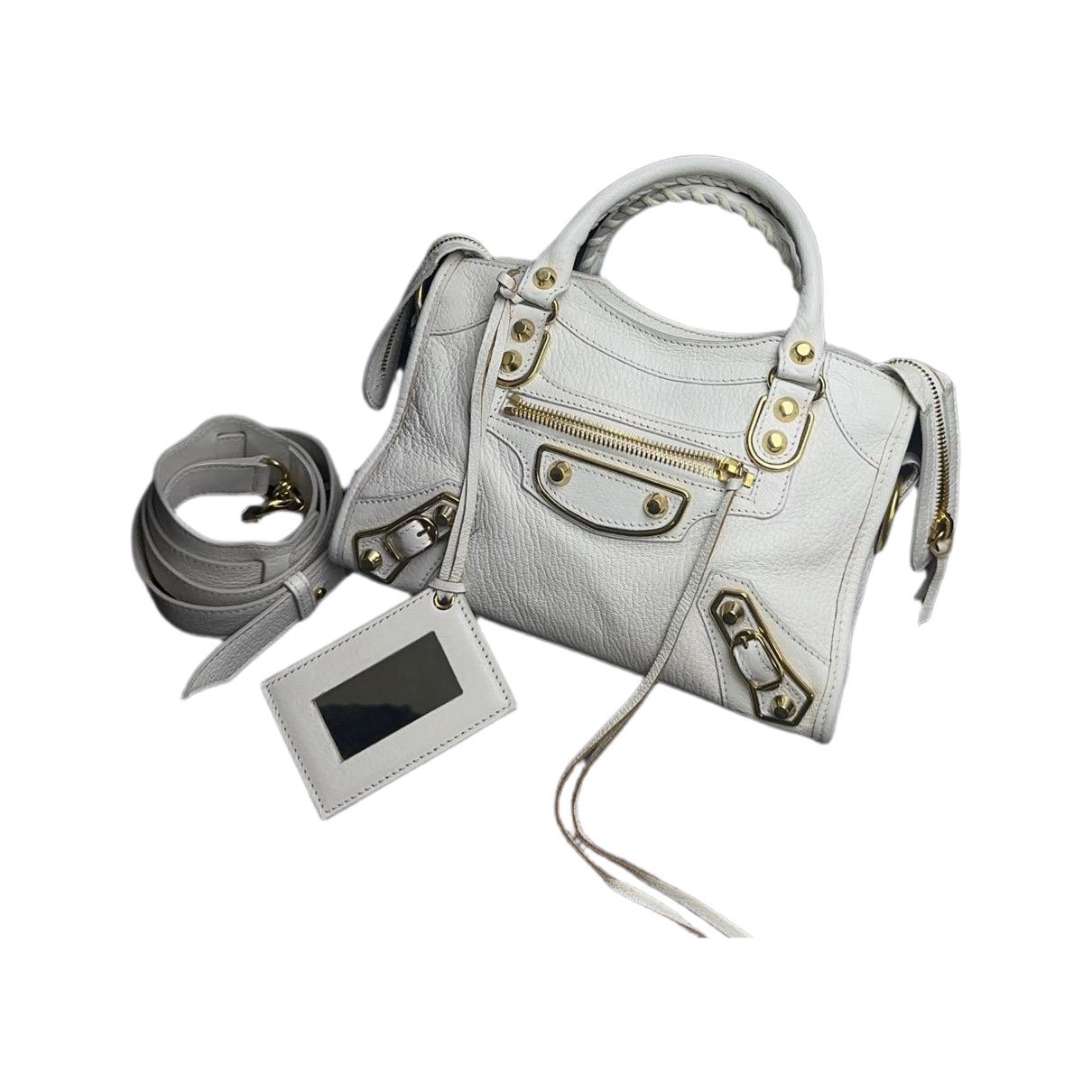 City leather handbag