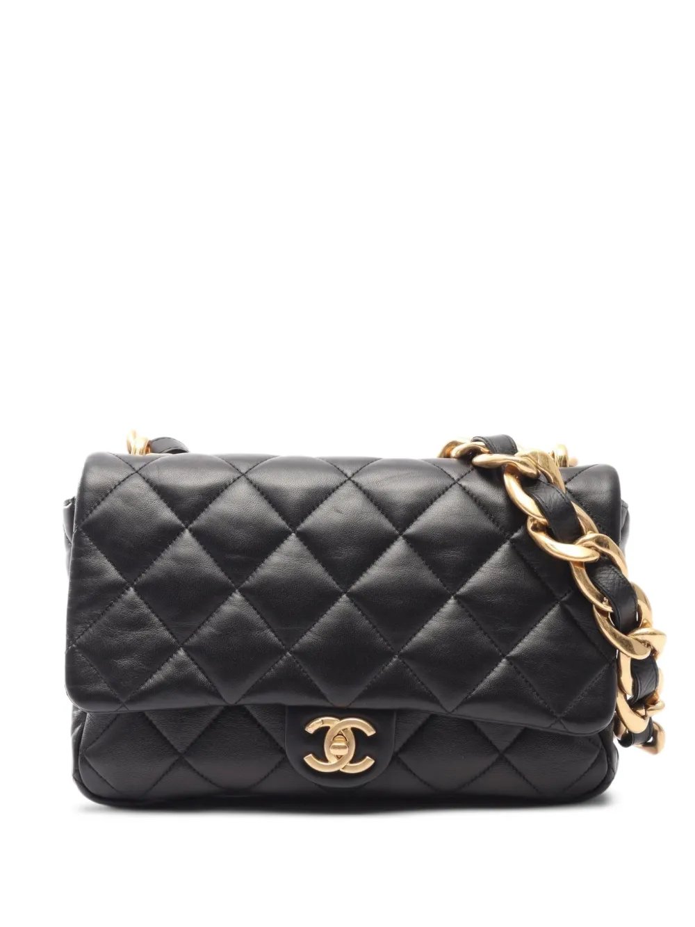 large matelassé chain shoulder bag