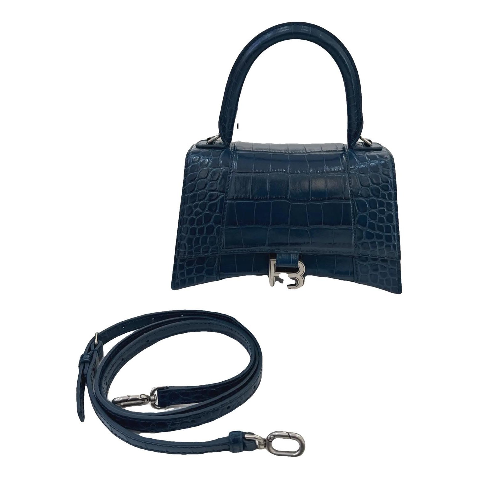 Hourglass leather crossbody bag