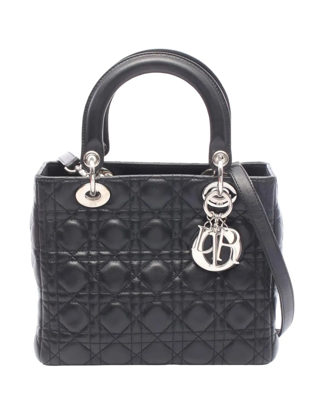2012 Medium Lambskin Cannage Lady Dior satchel