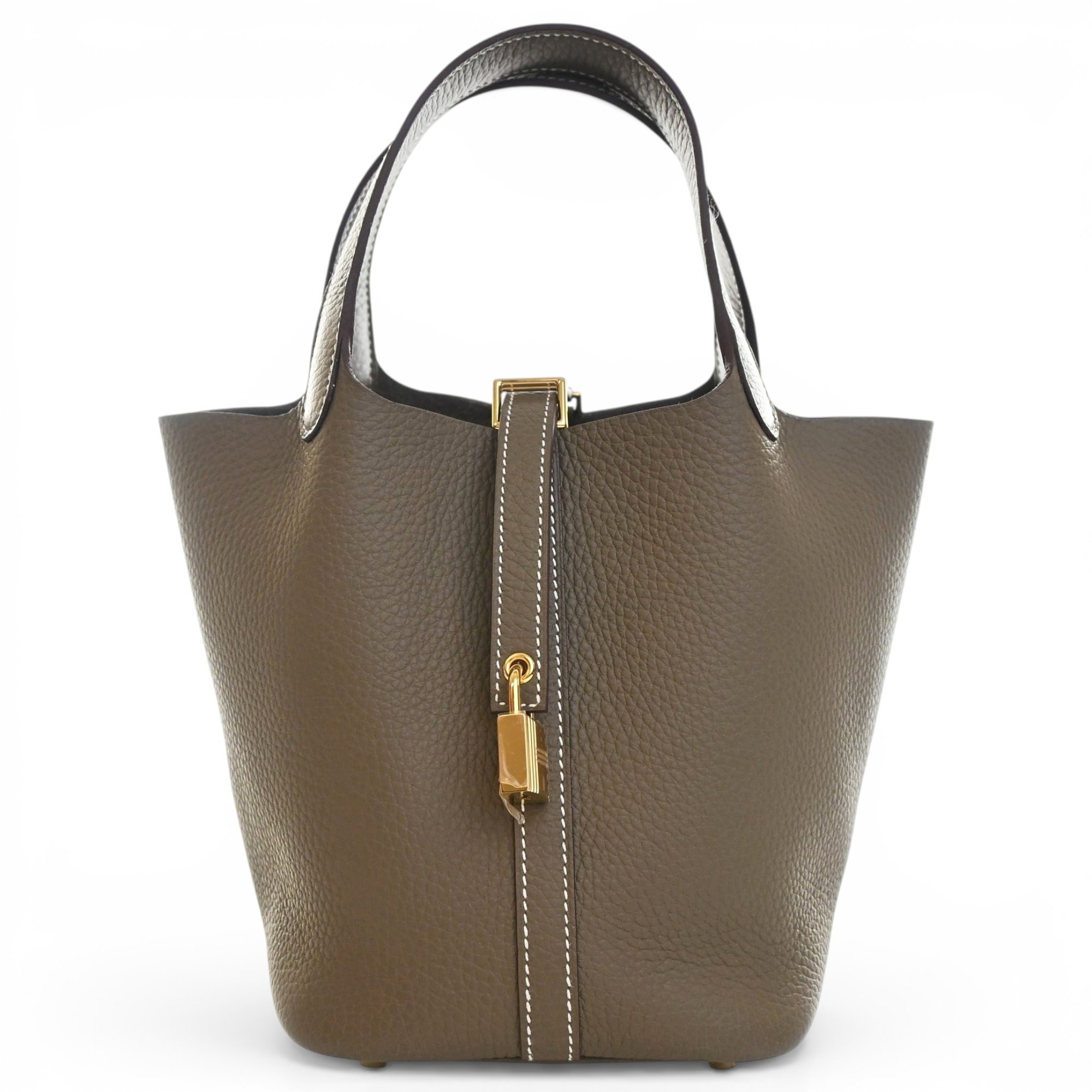 Picotin leather tote