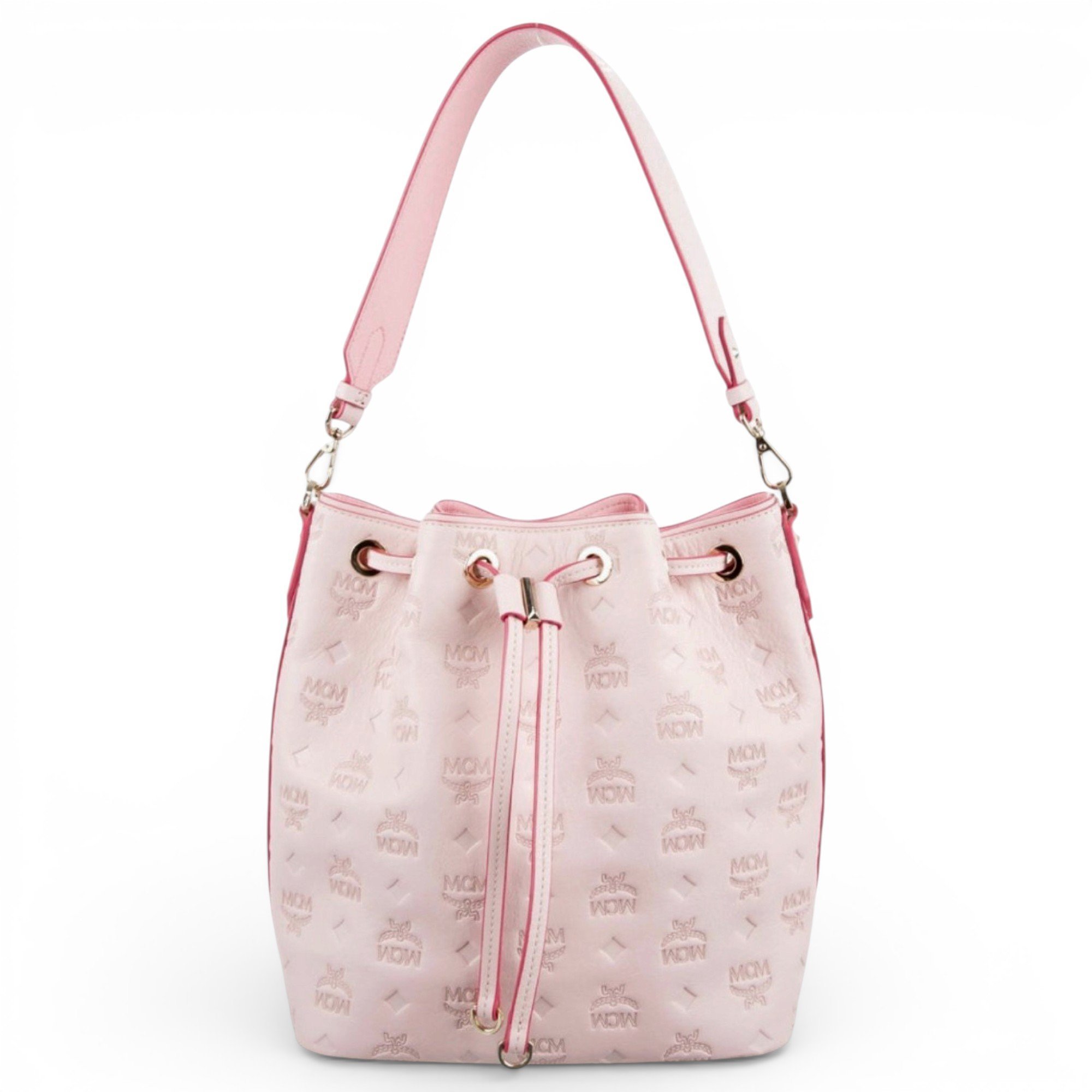 MCM Heritage Drawstring leather bag