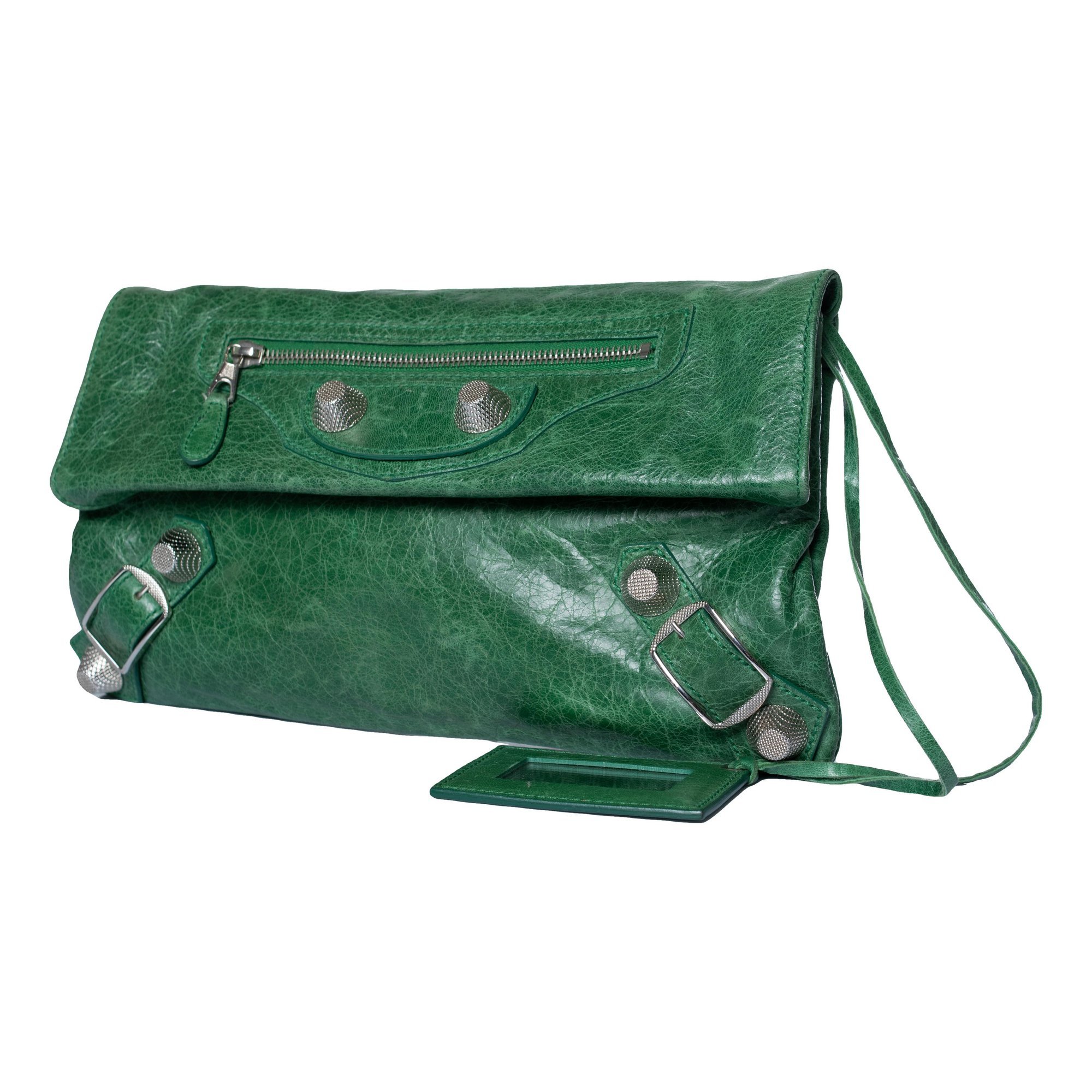 Envelop leather clutch bag