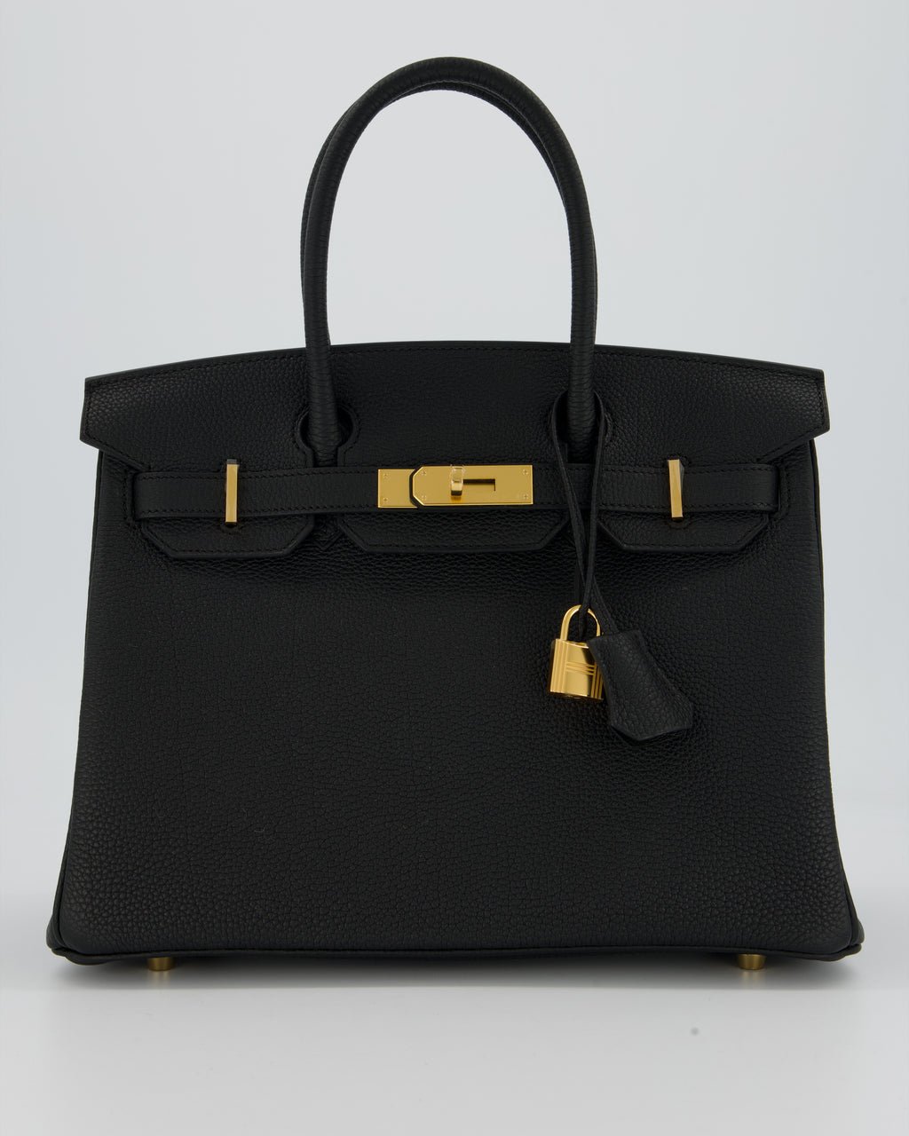 Hermès Birkin 30 Retourne Bag in Black Togo Leather with Gold Hardware