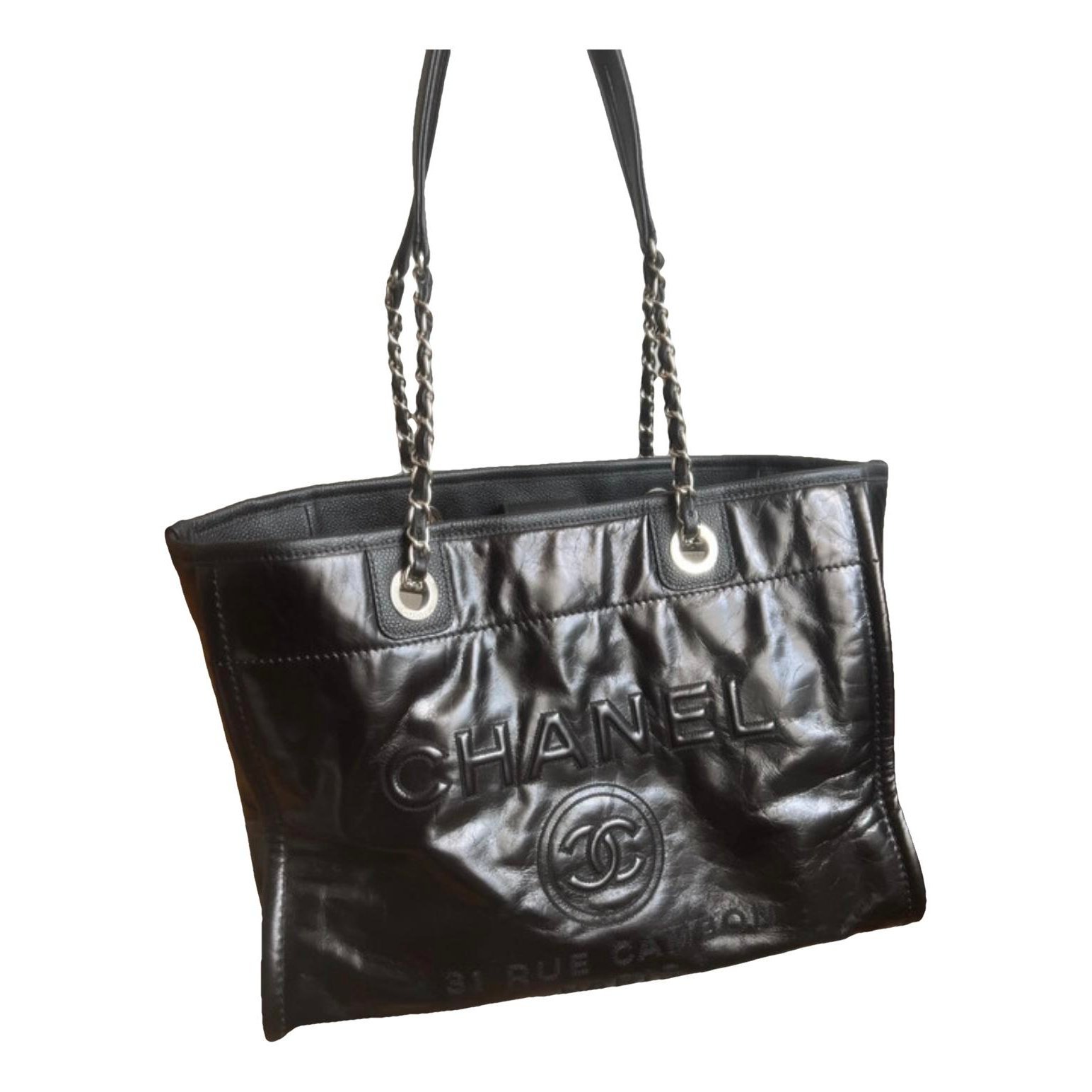 Deauville Chain leather tote