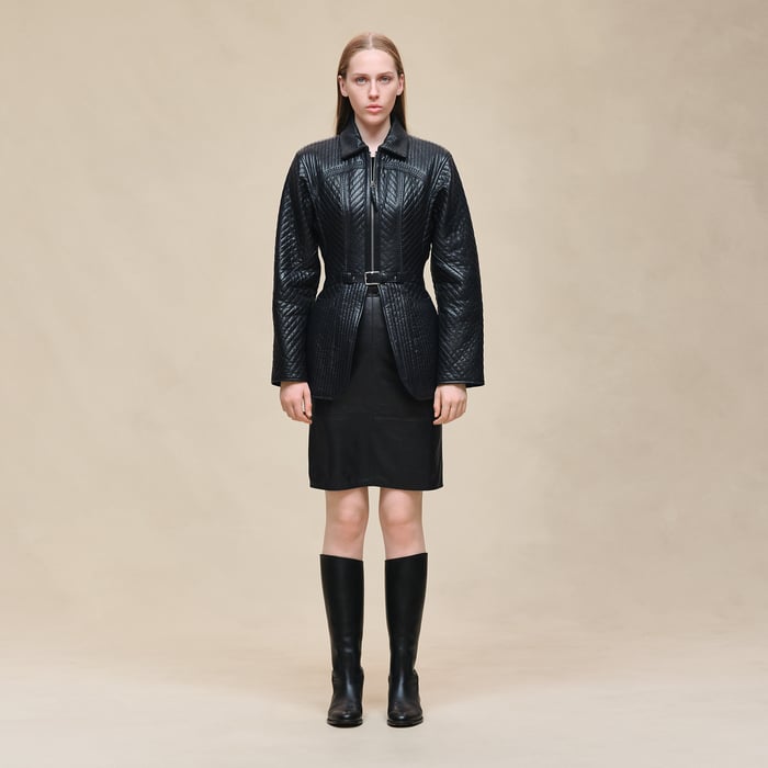 Bleu Noir Quilted Equestrian Jacket