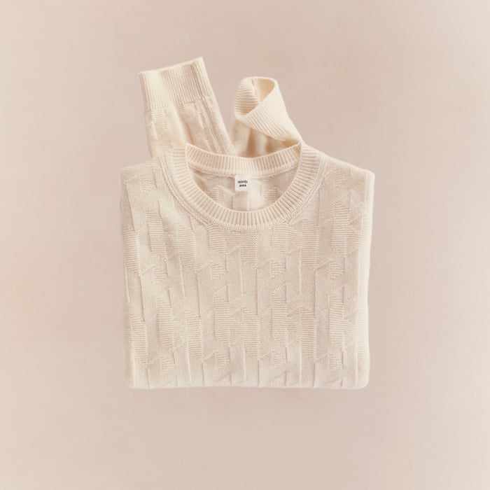 Blanc Naturel "H" Long-sleeve Sweater