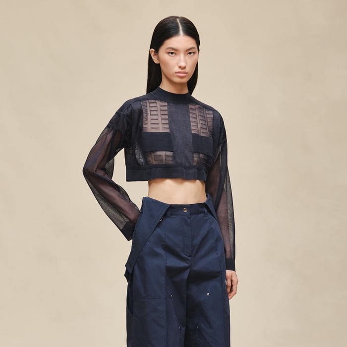 Bleu Noir Long-sleeve Sweater
