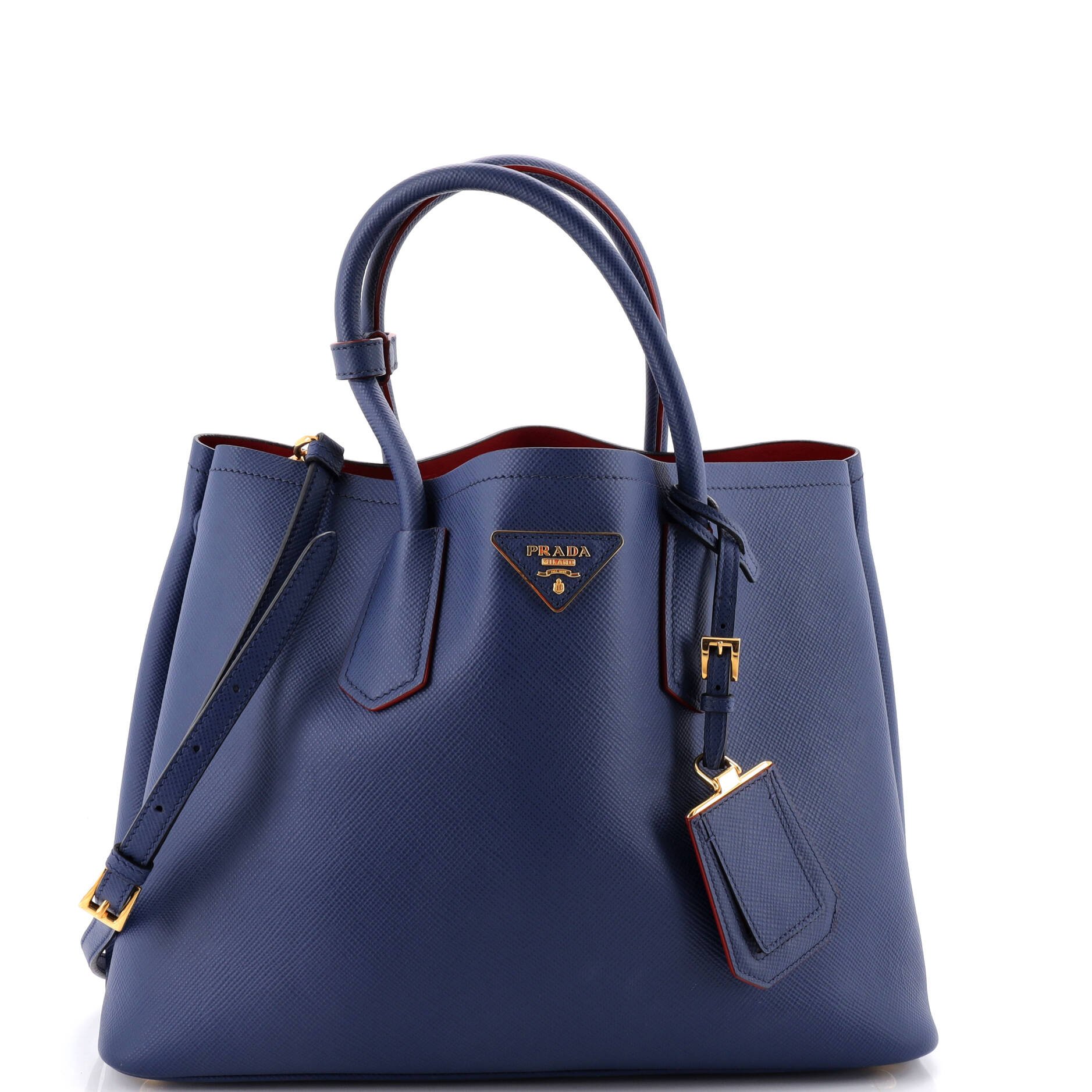 Cuir Double Tote Saffiano Leather Medium