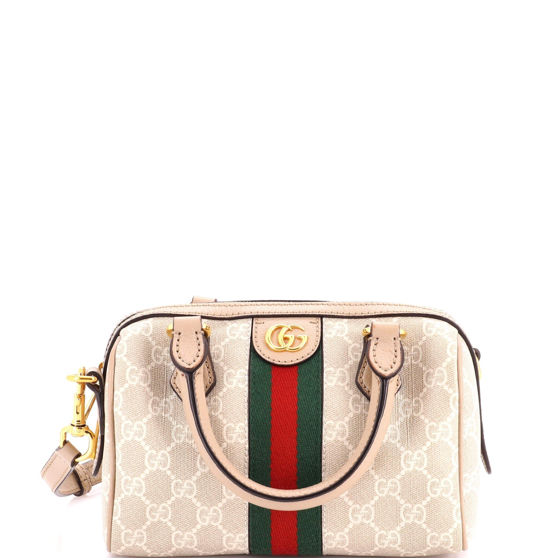 Ophidia Convertible Boston Bag GG Coated Canvas Mini