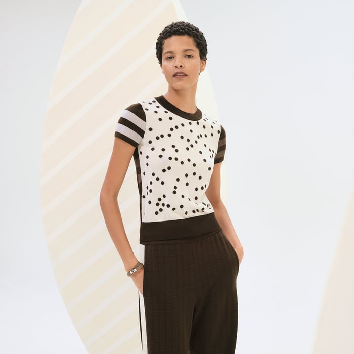 Blanc Cassé Cashmere "Garde-robe Pop" Short-sleeve Sweater