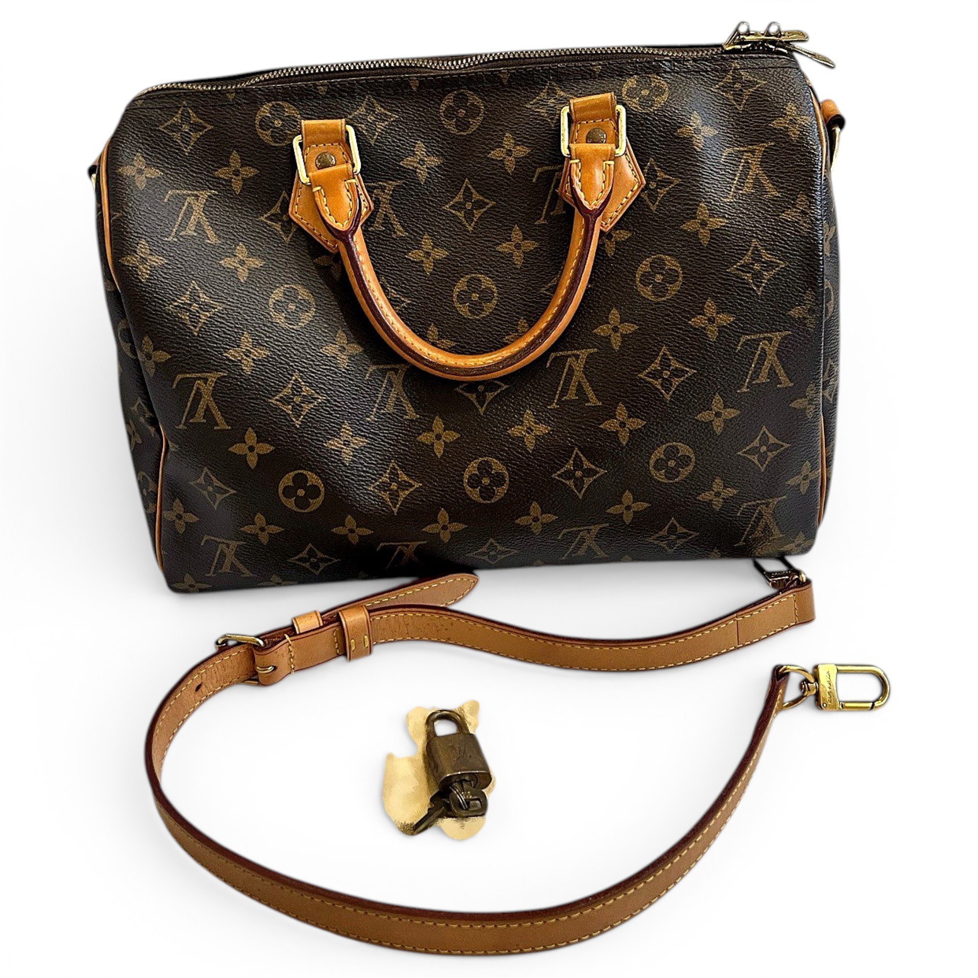 Speedy leather handbag