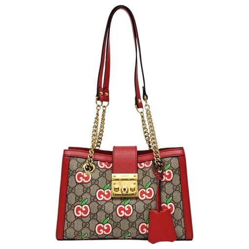 Padlock leather handbag