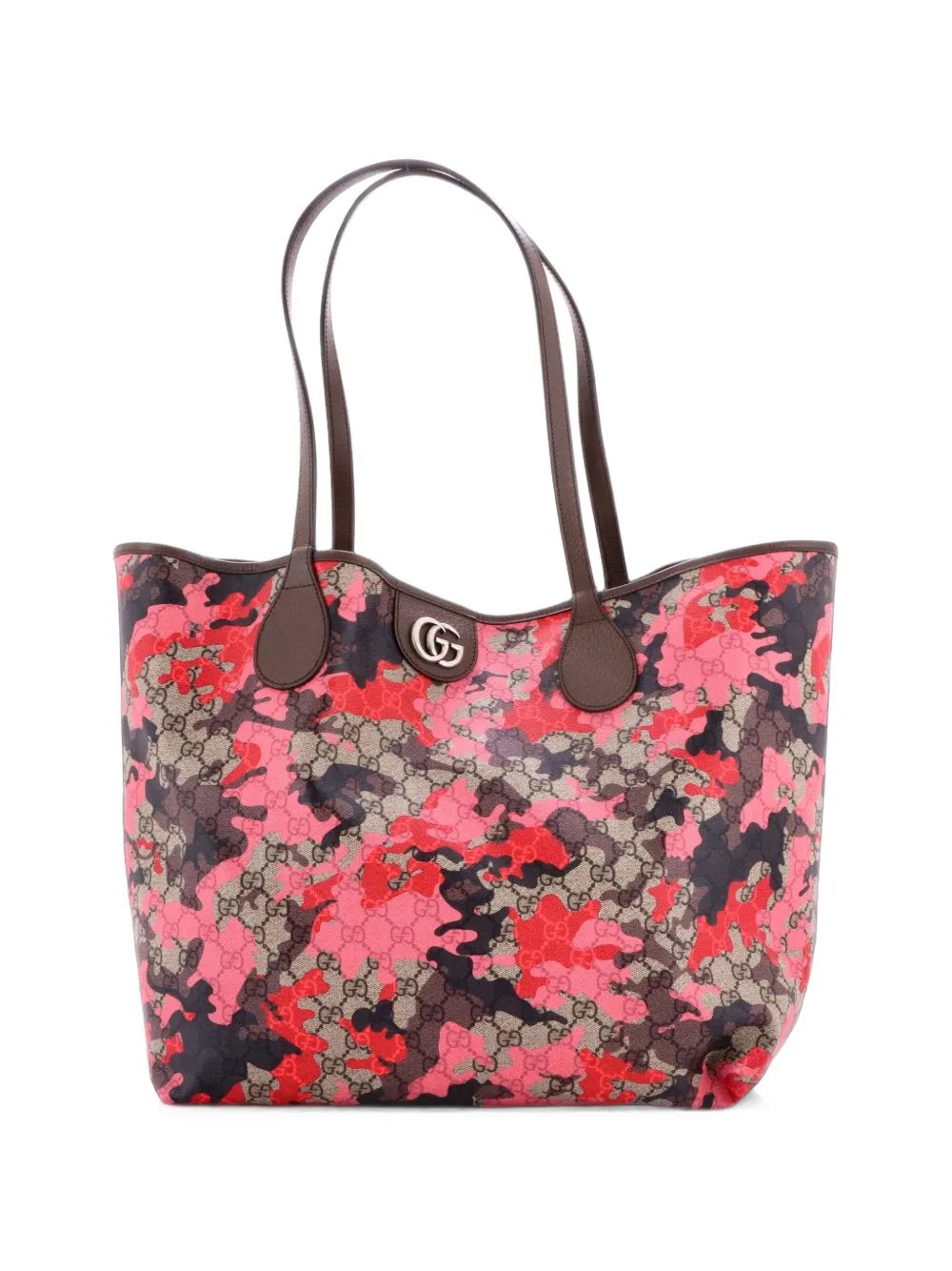 GG Open GG Camouflage Coated Canvas Large tote bag