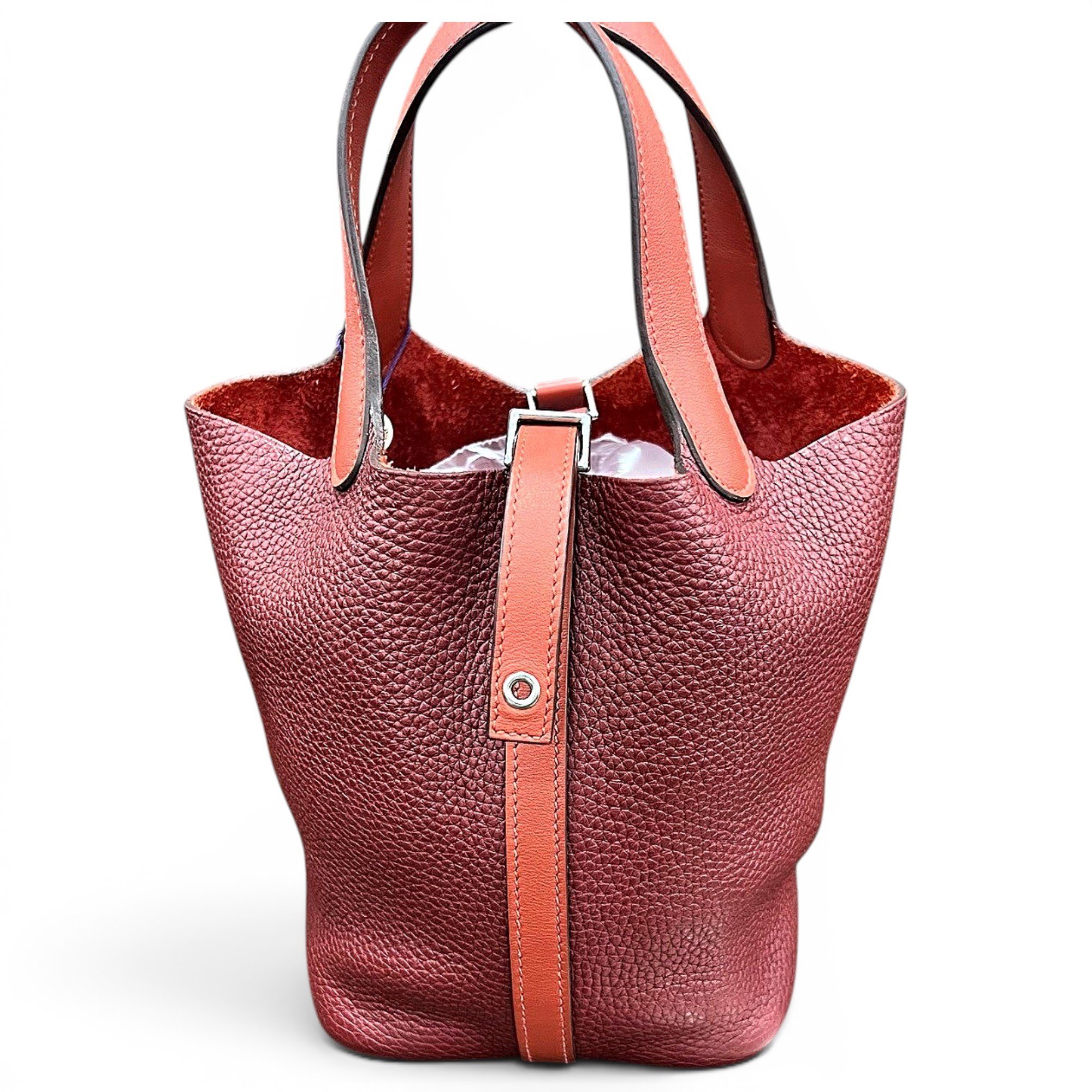 Picotin leather tote