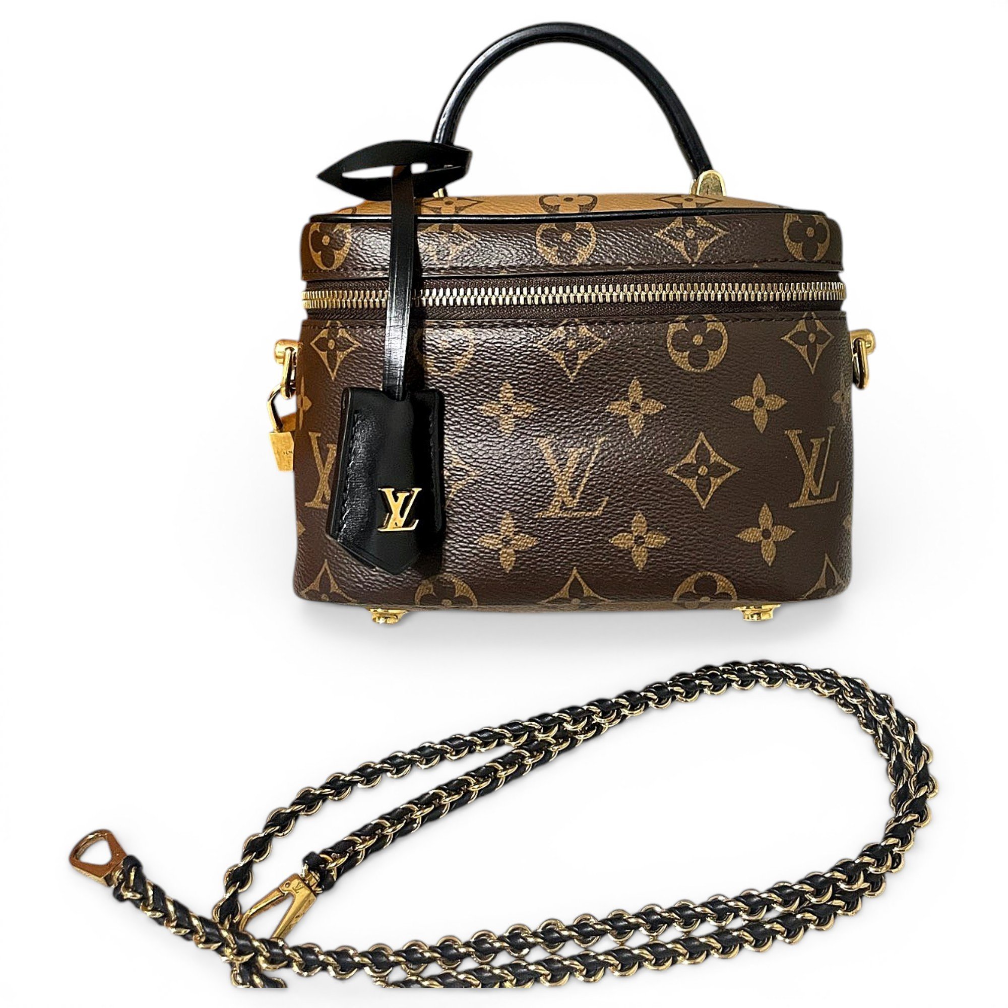 Vanity leather handbag