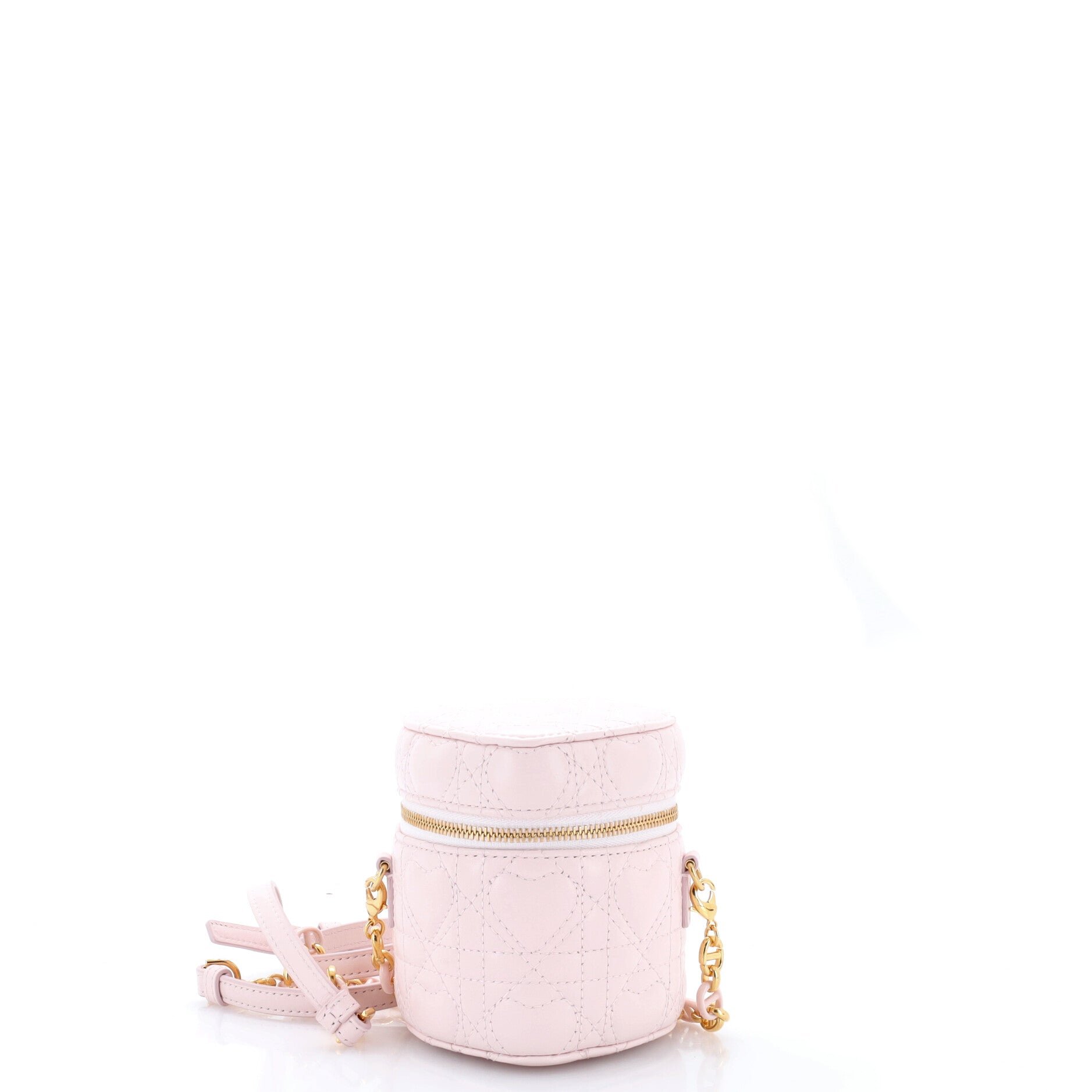 Lady Dior Vanity Case Heart Cannage Quilt Leather Micro