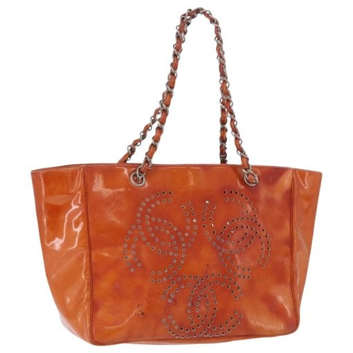 Patent leather tote