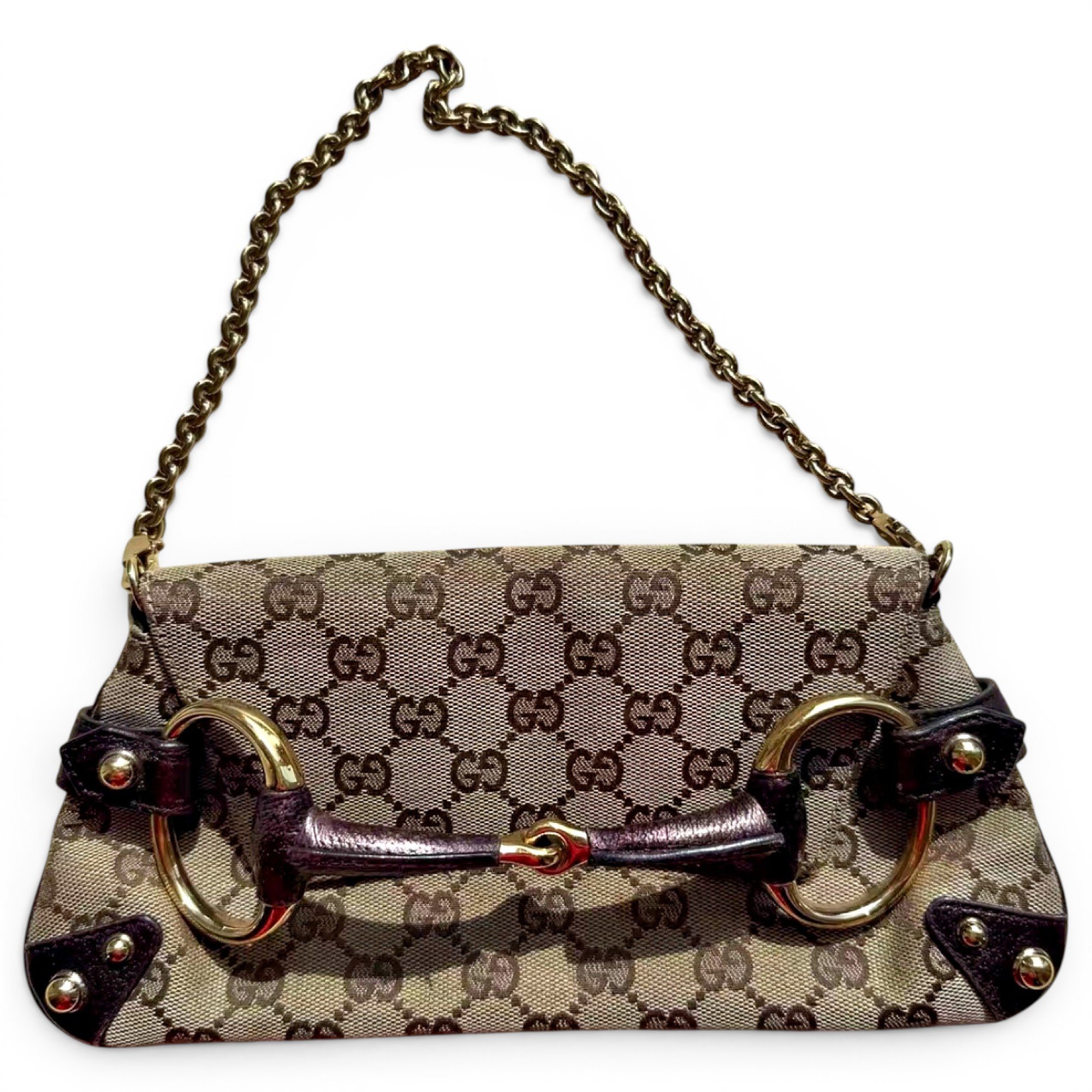 Horsebit Chain cloth handbag
