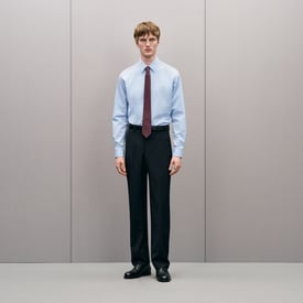 Fitted shirt with Faubourg collar