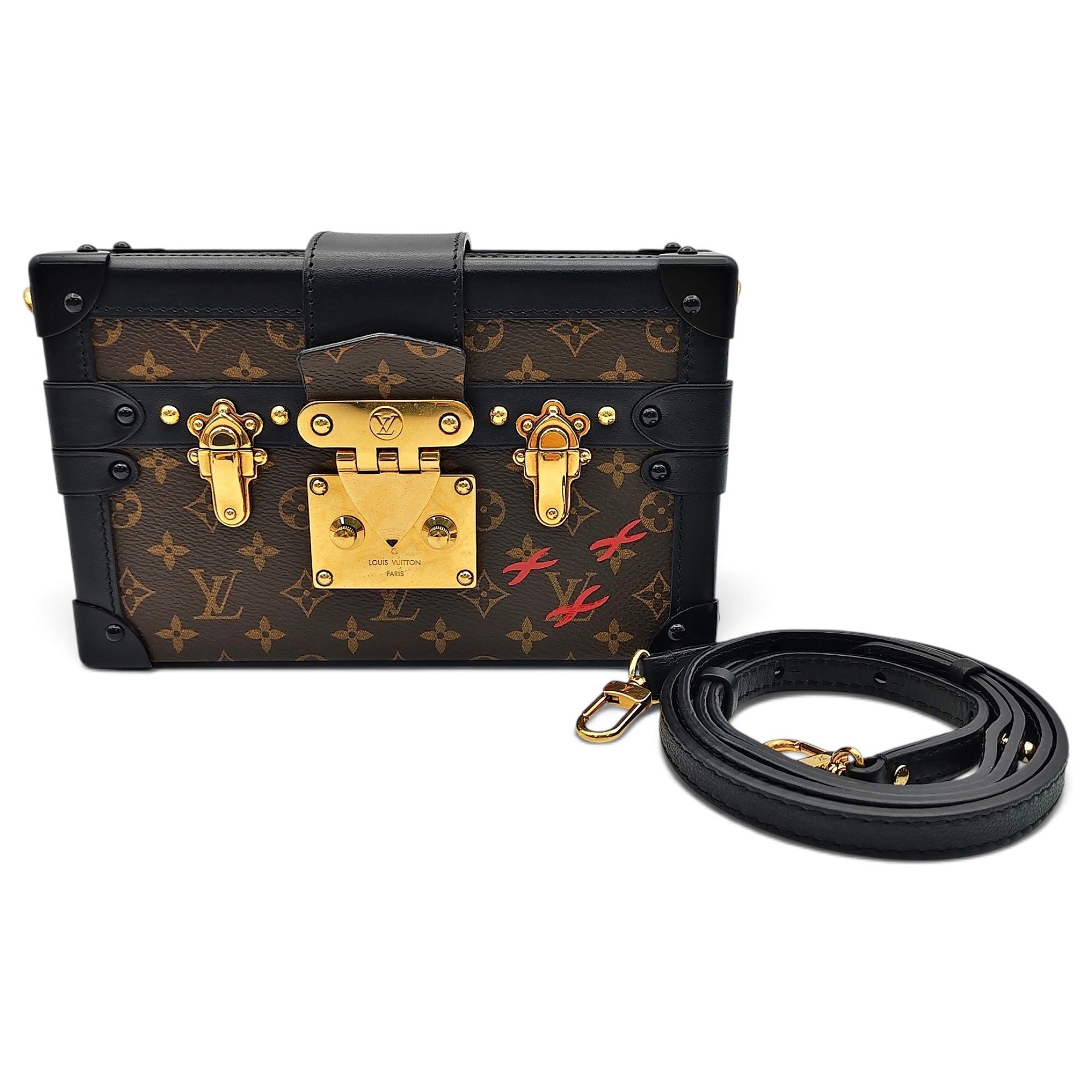 Petite Malle leather handbag