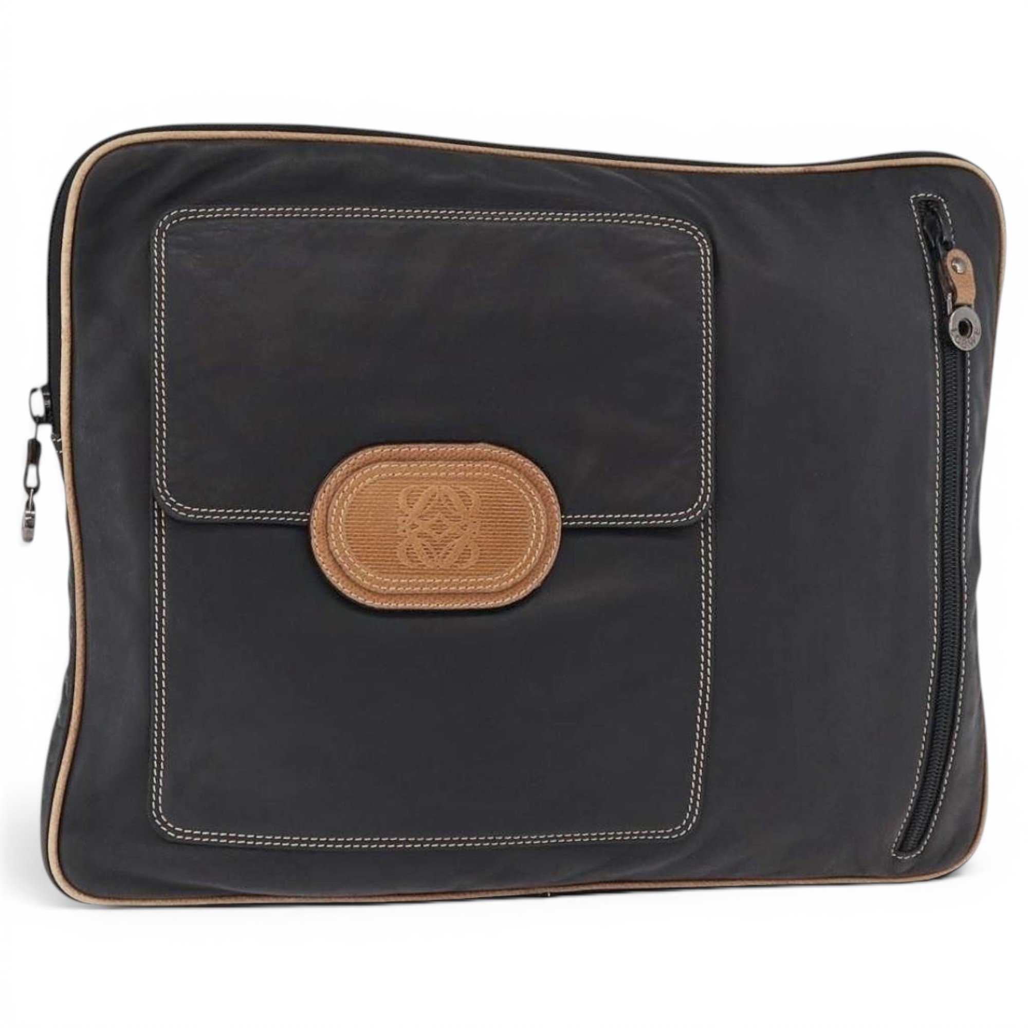 Leather clutch bag