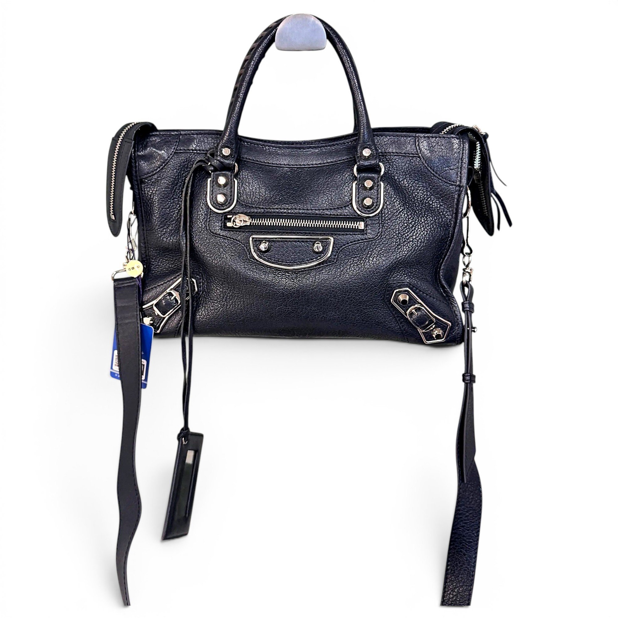 City leather handbag
